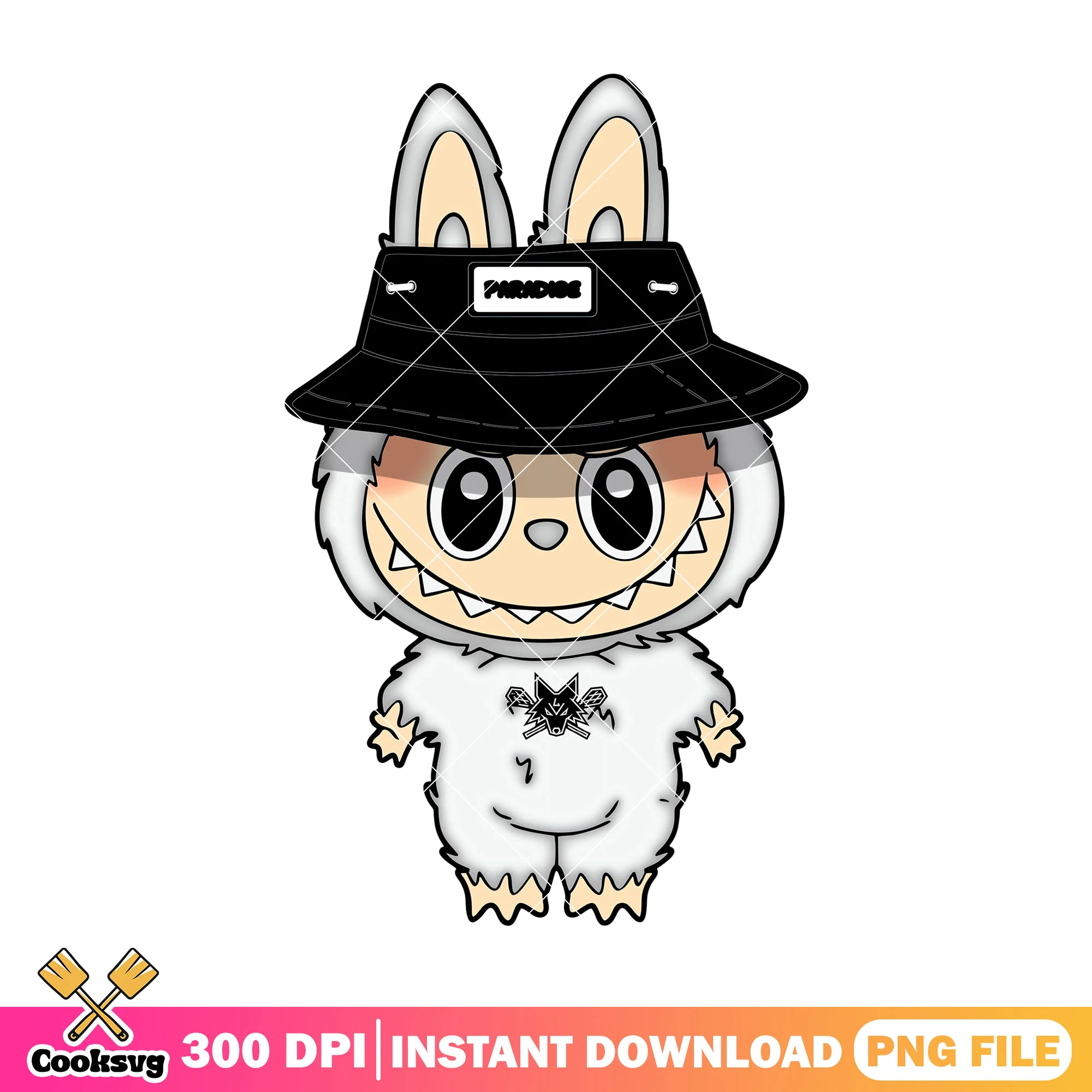 Labubu white monster png, paradise team png, labubu near me png