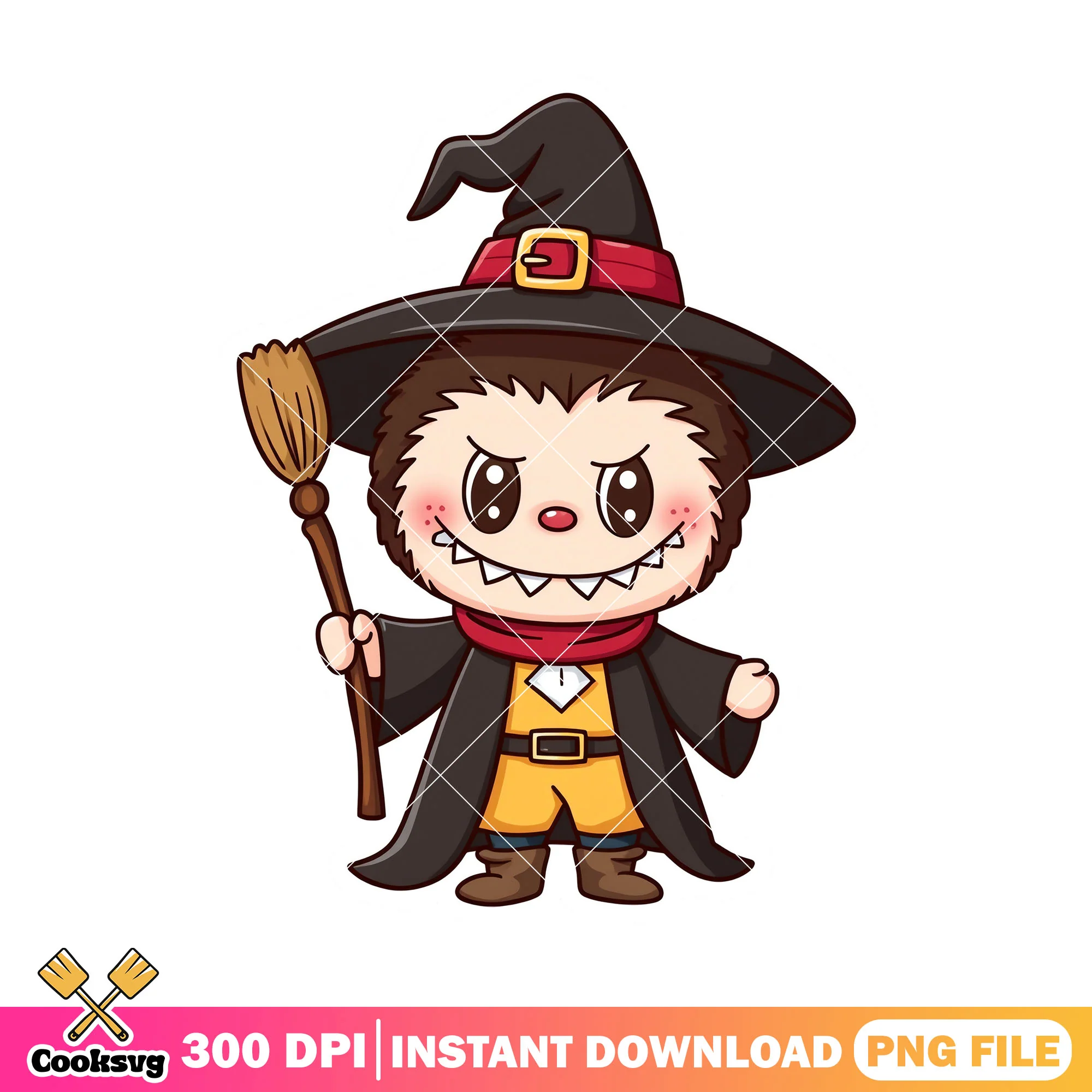 Labubu witch clothes png, labubu outfit png, labubu standing png