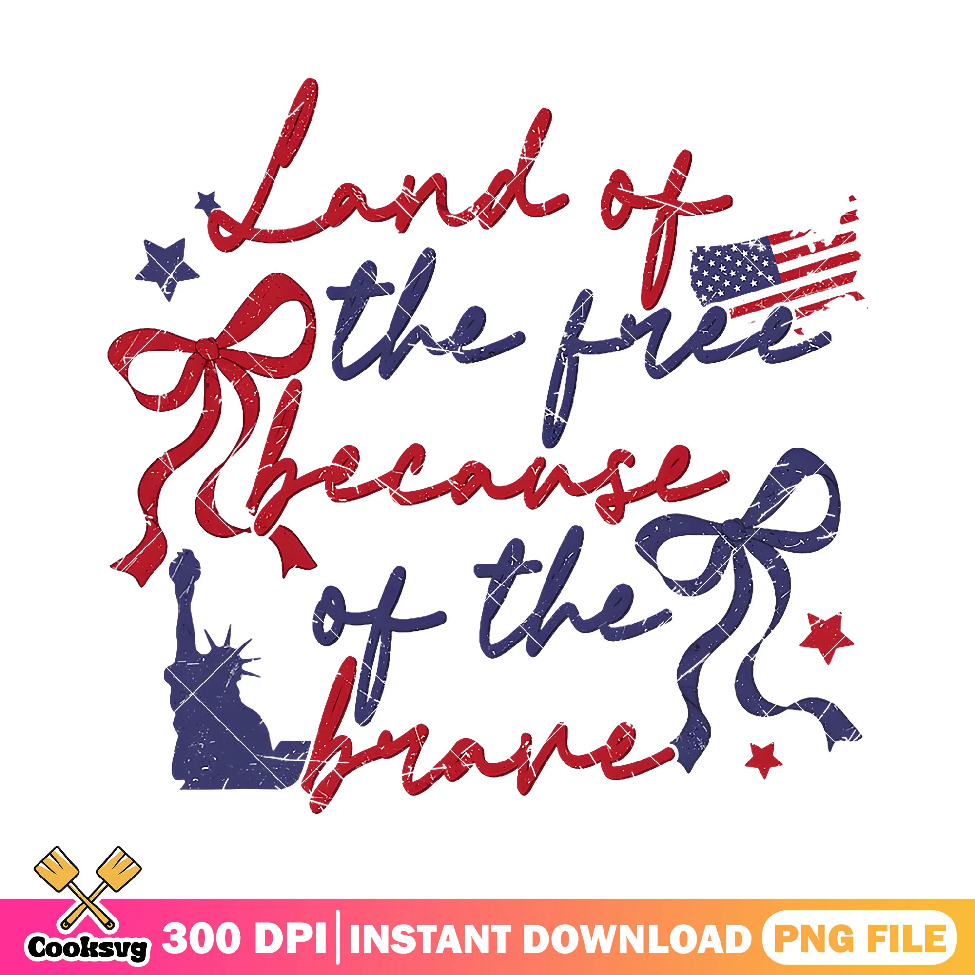 Land free because of brave png, memorial day png, america memorial day png