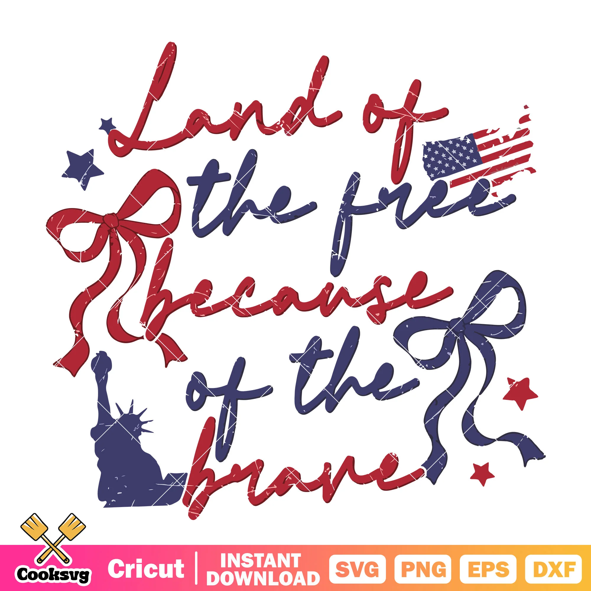 Land of the free brave america svg, free america svg, love america svg