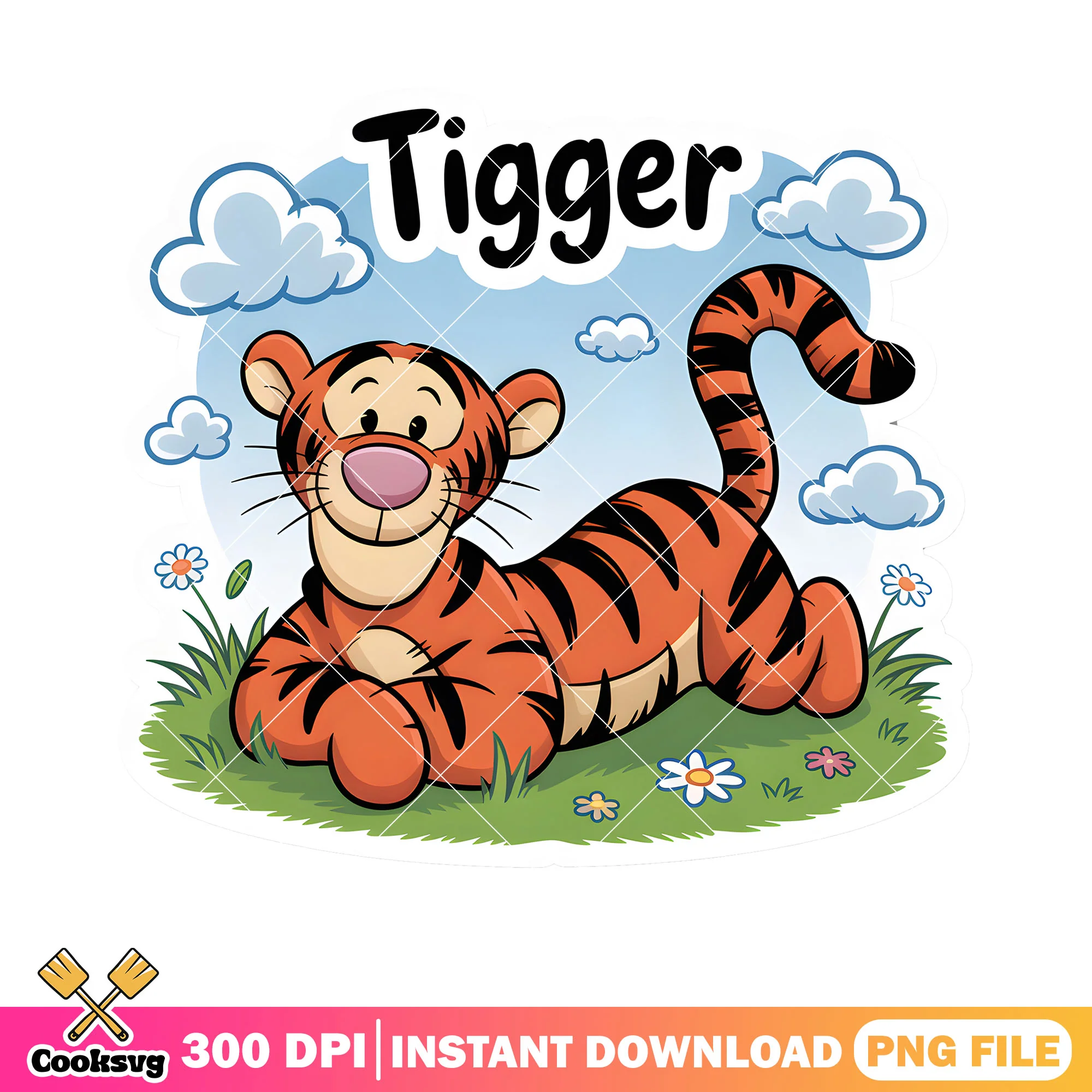 Lay tigger poster png, disney tigger png, disney vibes png