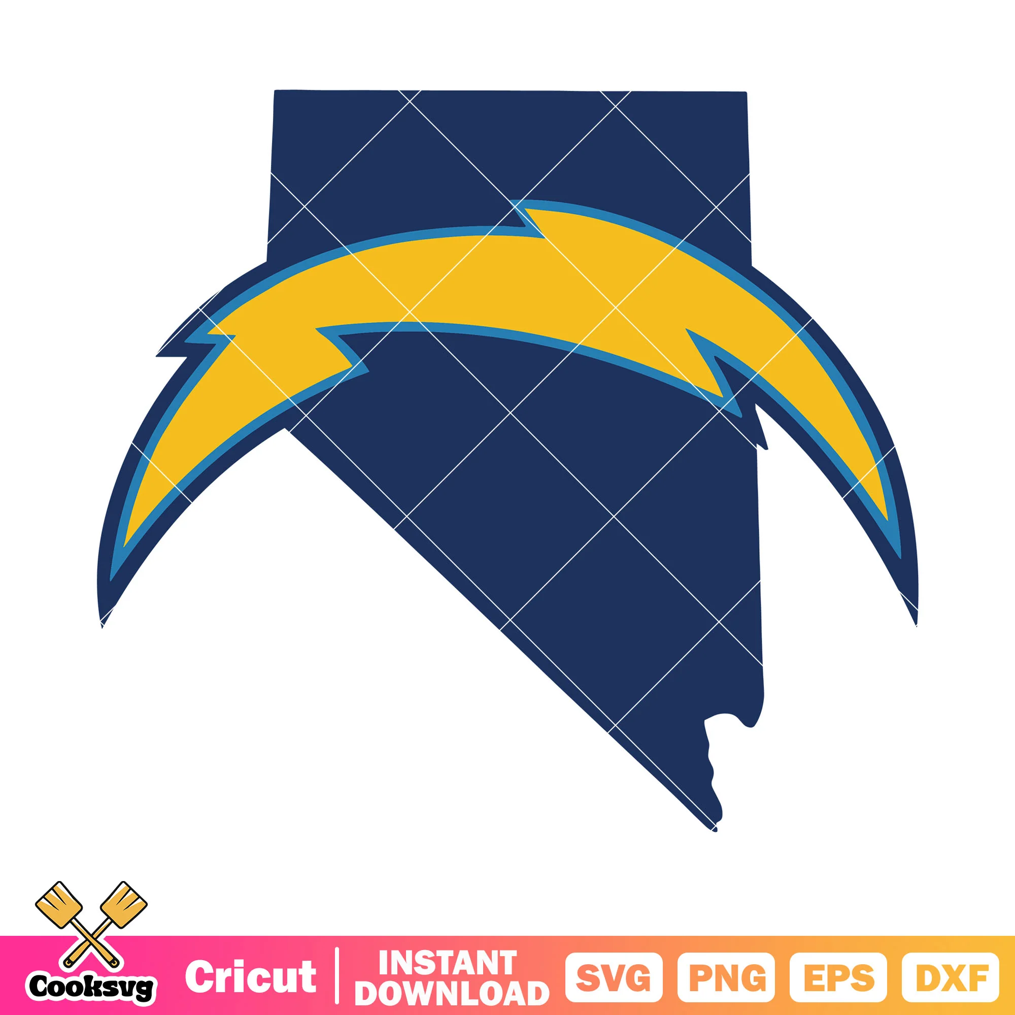 Lightning logo football team svg, chargers svg, nfl logo svg