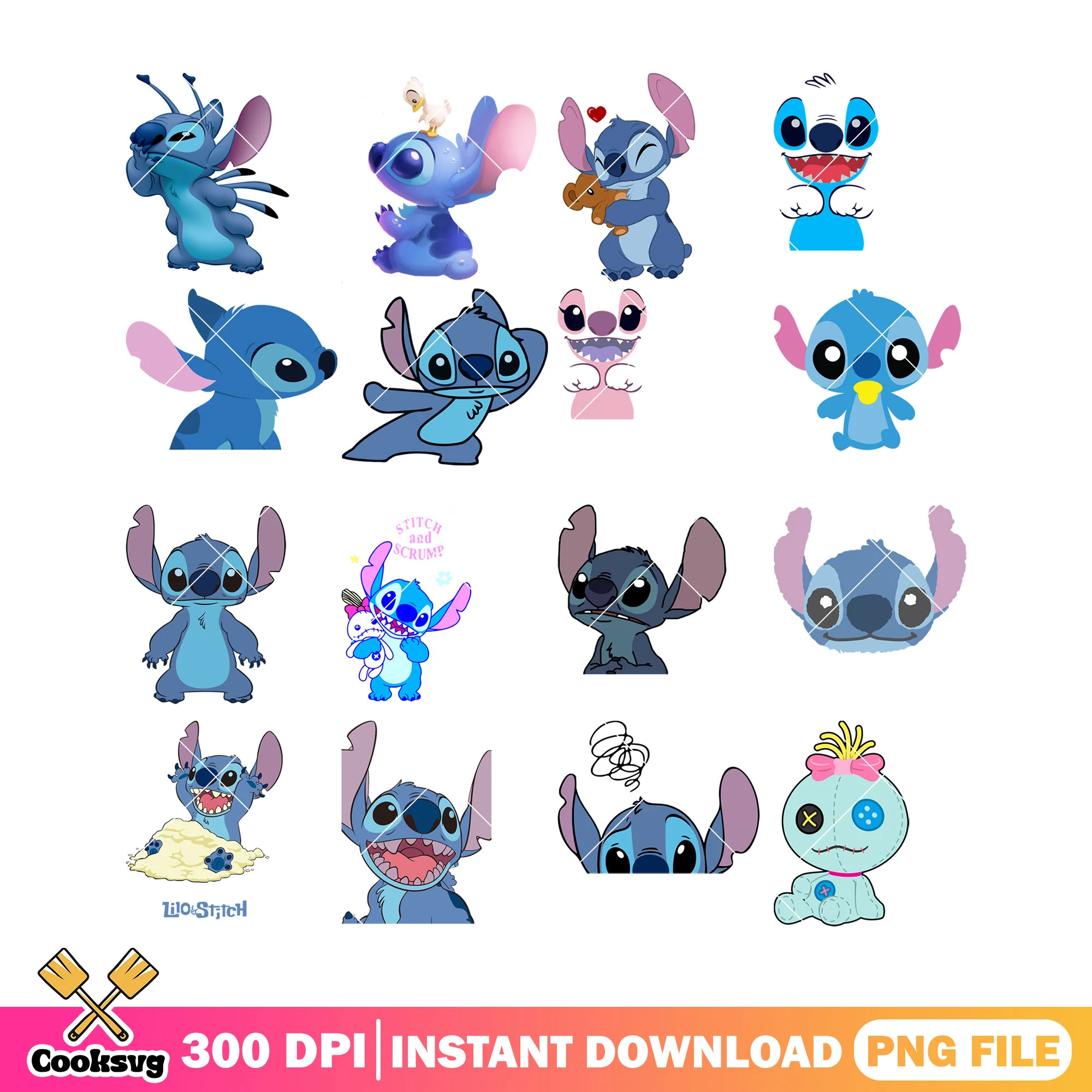 Lilo stitch design png bundle, lilo stitch png, stitch cute png
