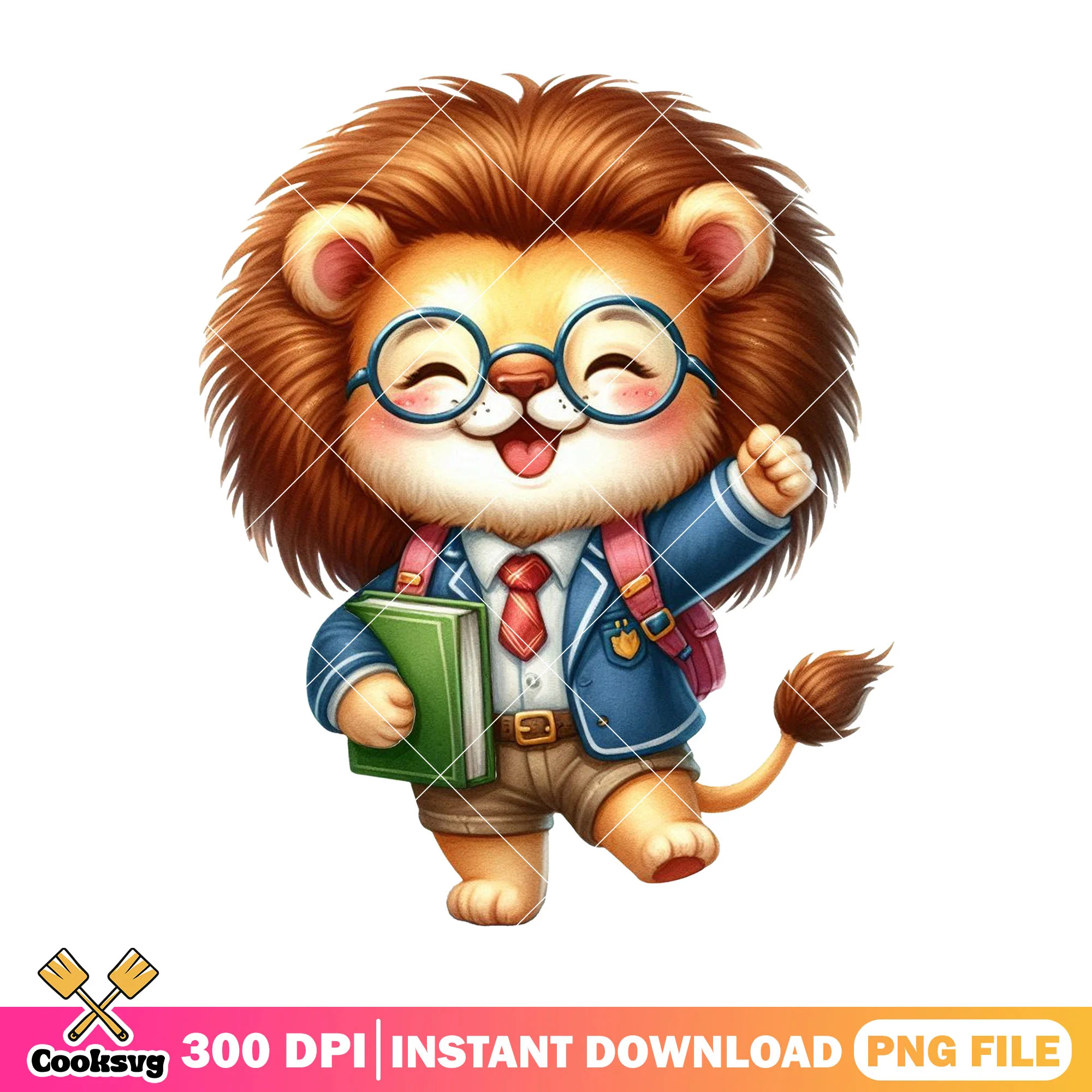 Lion chibi cute png, lion happy png, welcome back to school png