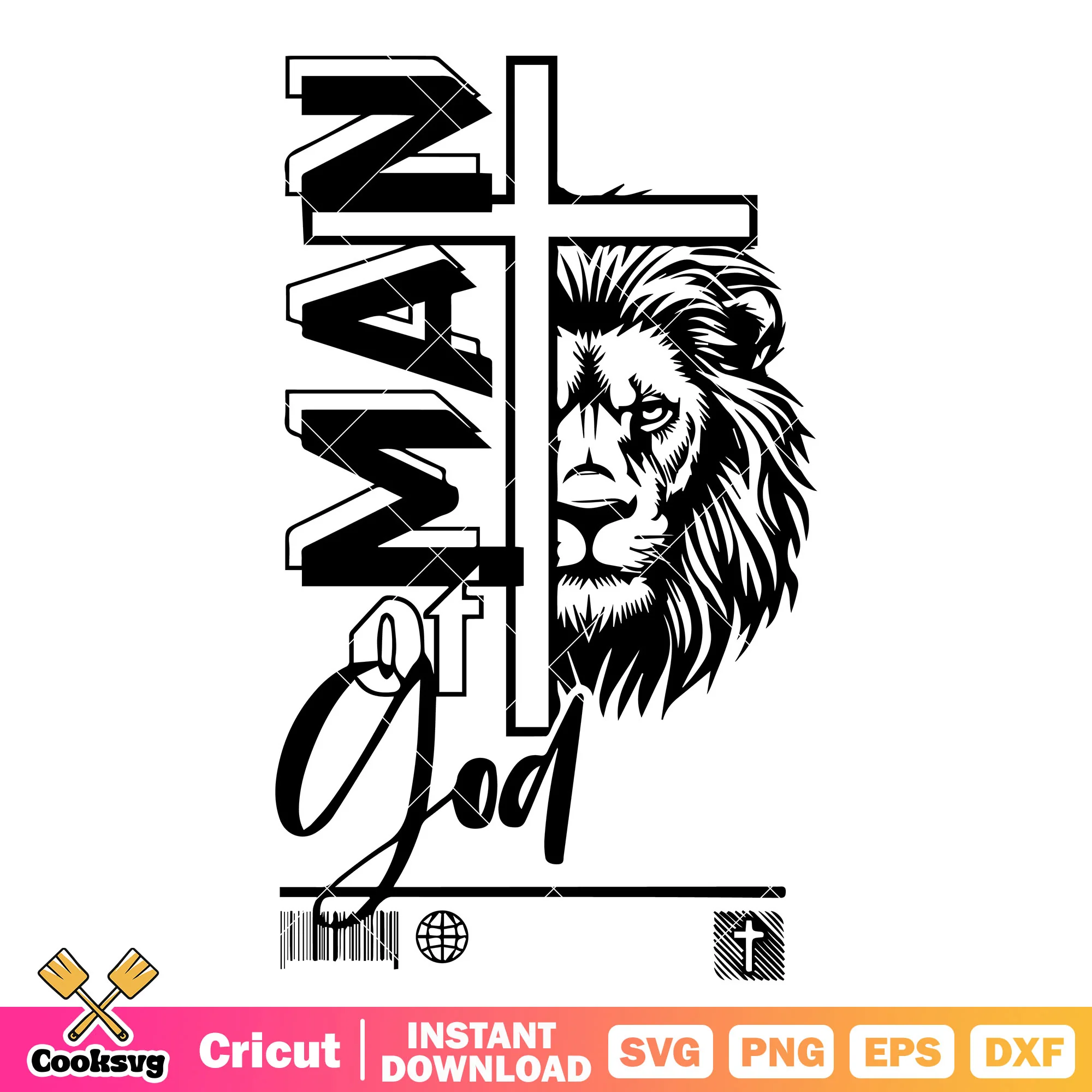 Lion head man of god risen svg, man of the god svg, lion man svg