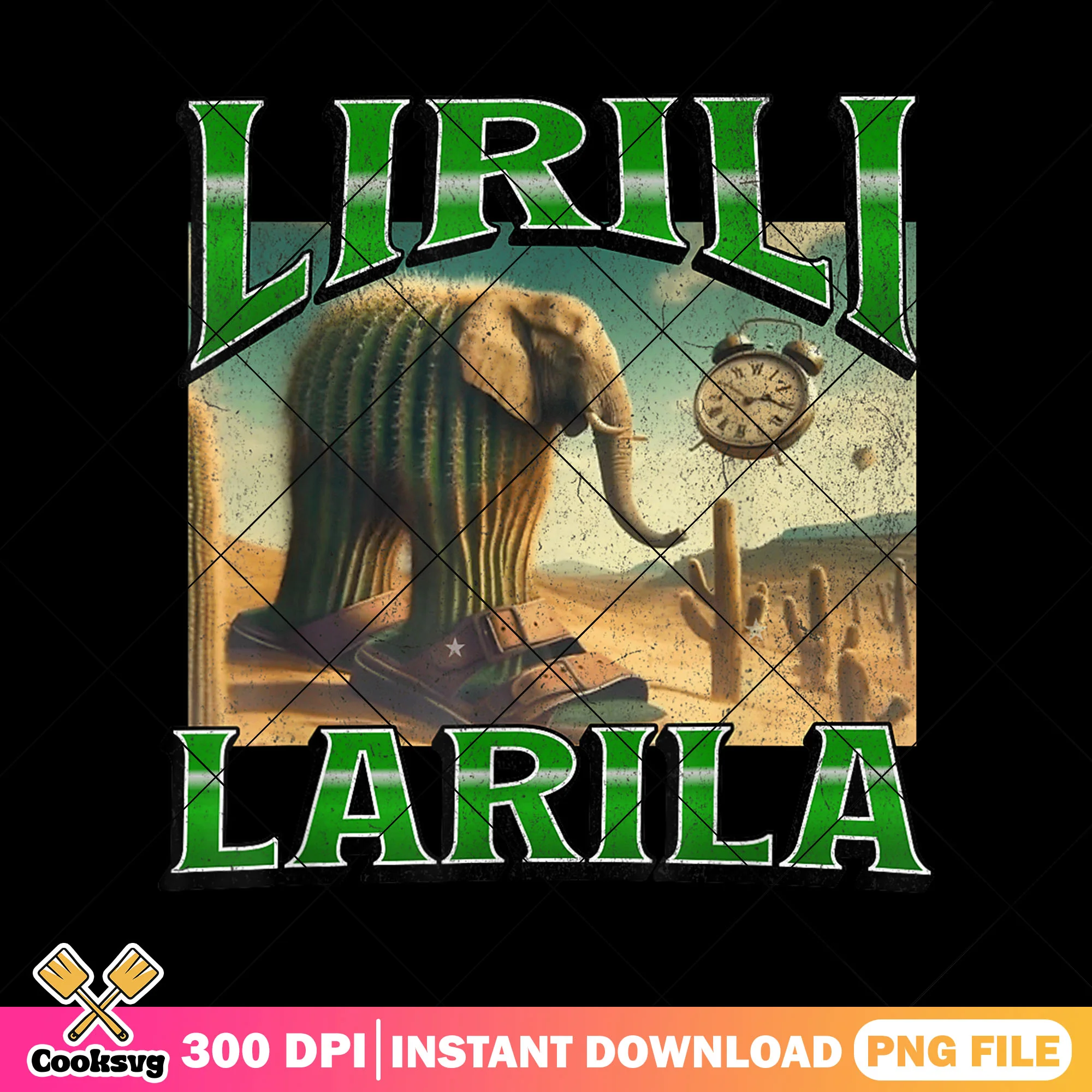 Lirili larila italia elephant design png, brainrot memes png, italia meme png