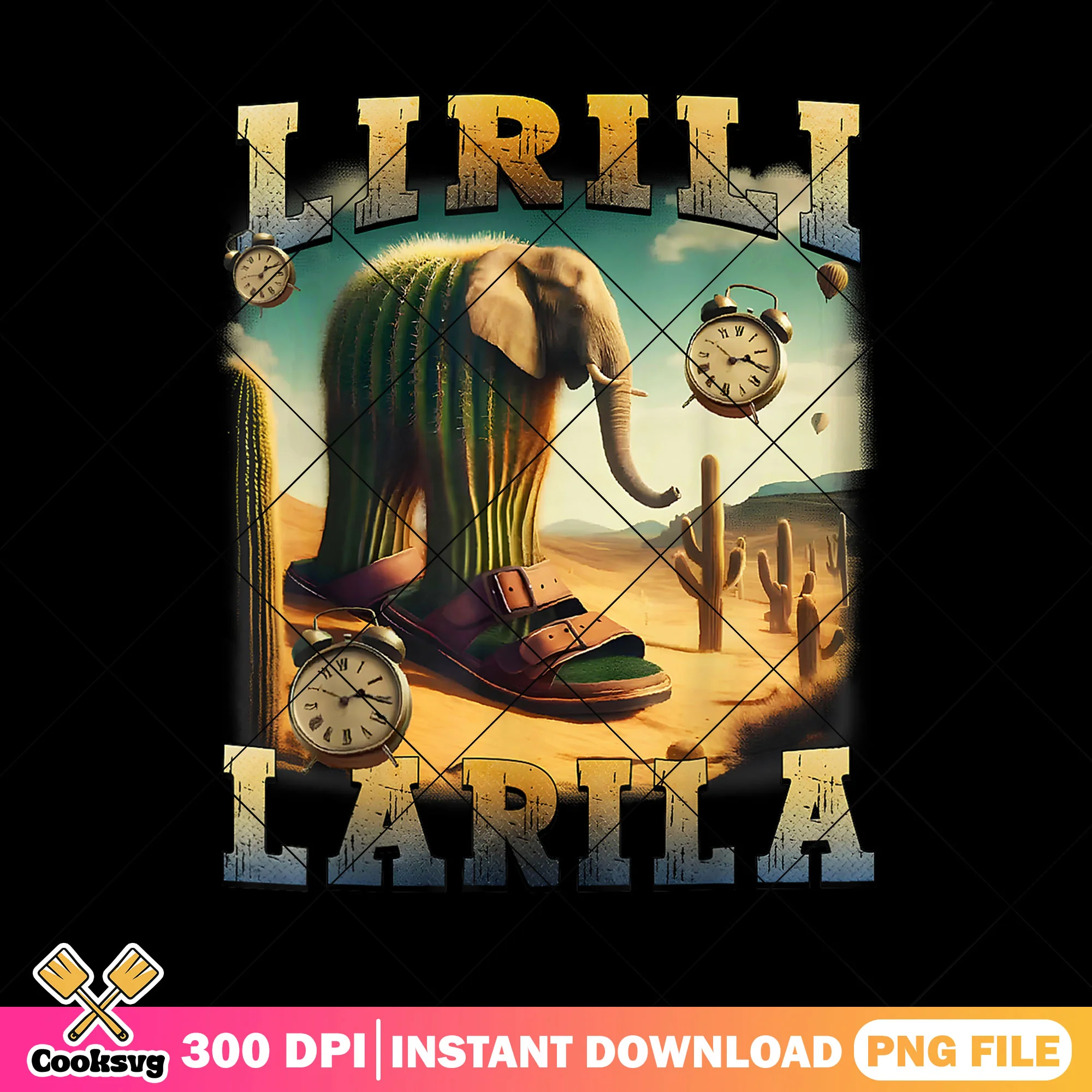 Lirili larila italia elephant png, brainrot memes png, italia meme png