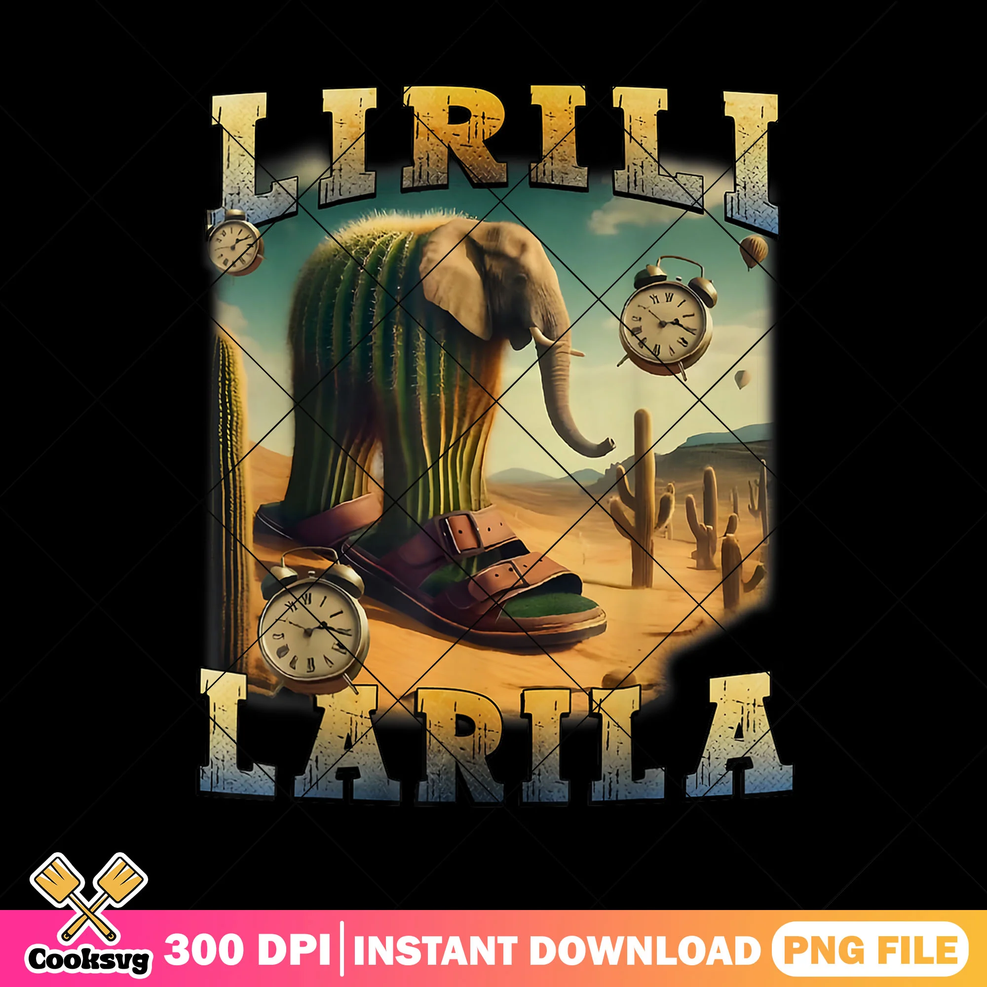 Lirili larila italia elephant png file, brainrot memes png, italia meme png
