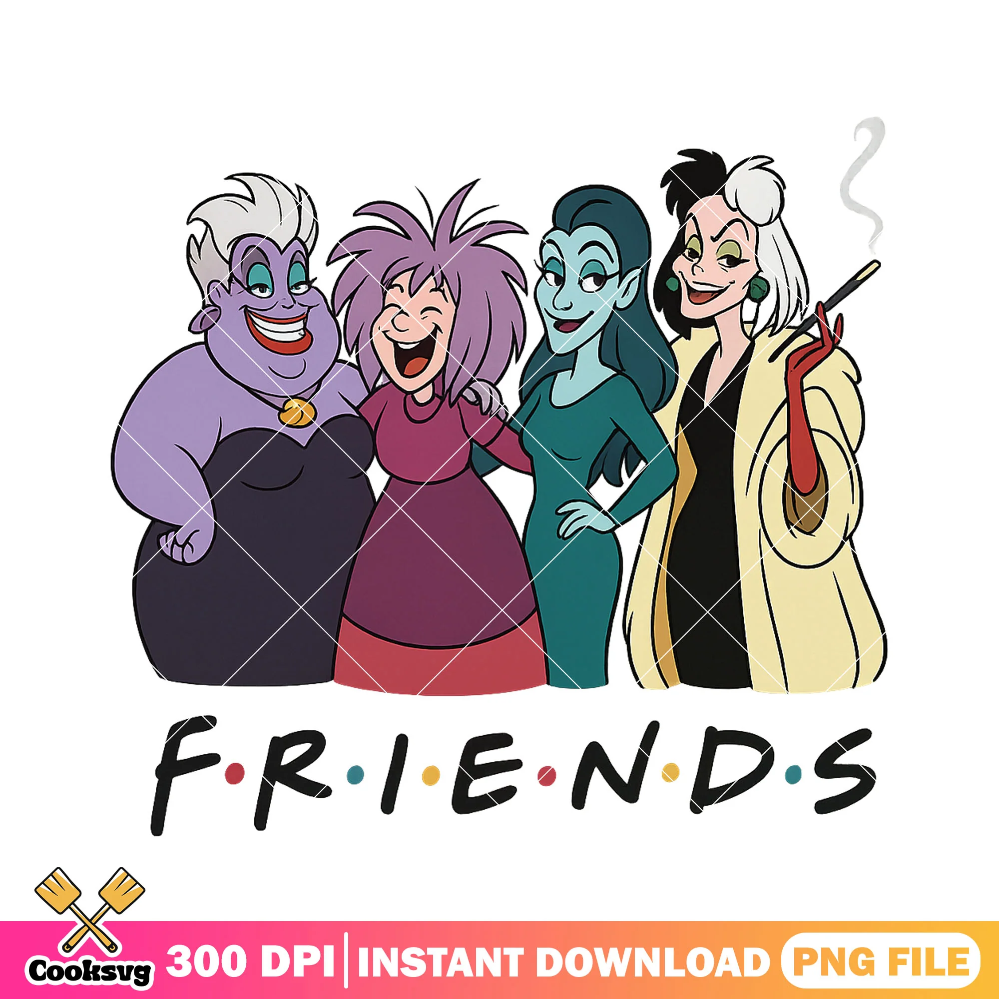 List disney villain characters design png, dsiney friends png