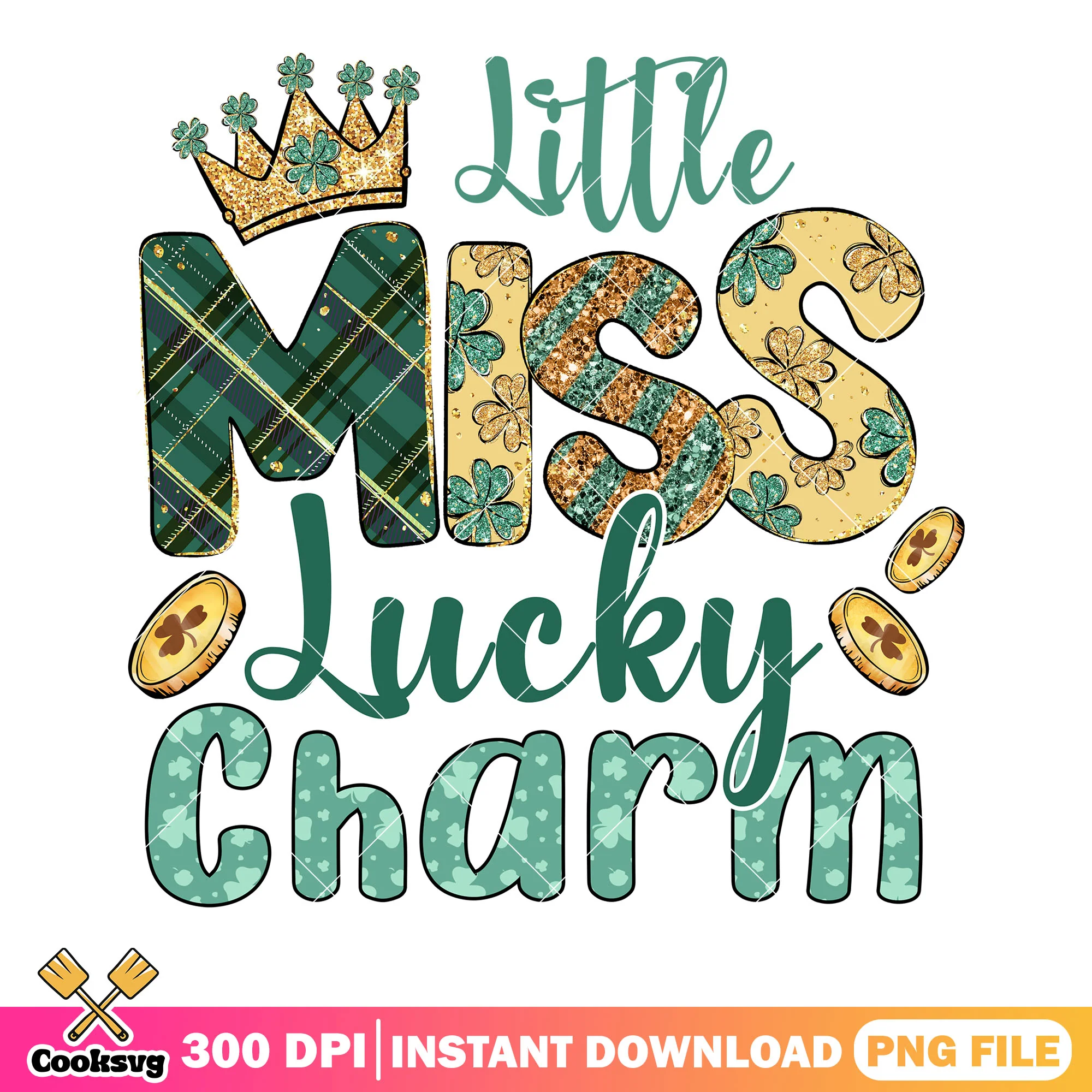 Little miss lucky charm png, patricks vibes png, lucky charm png