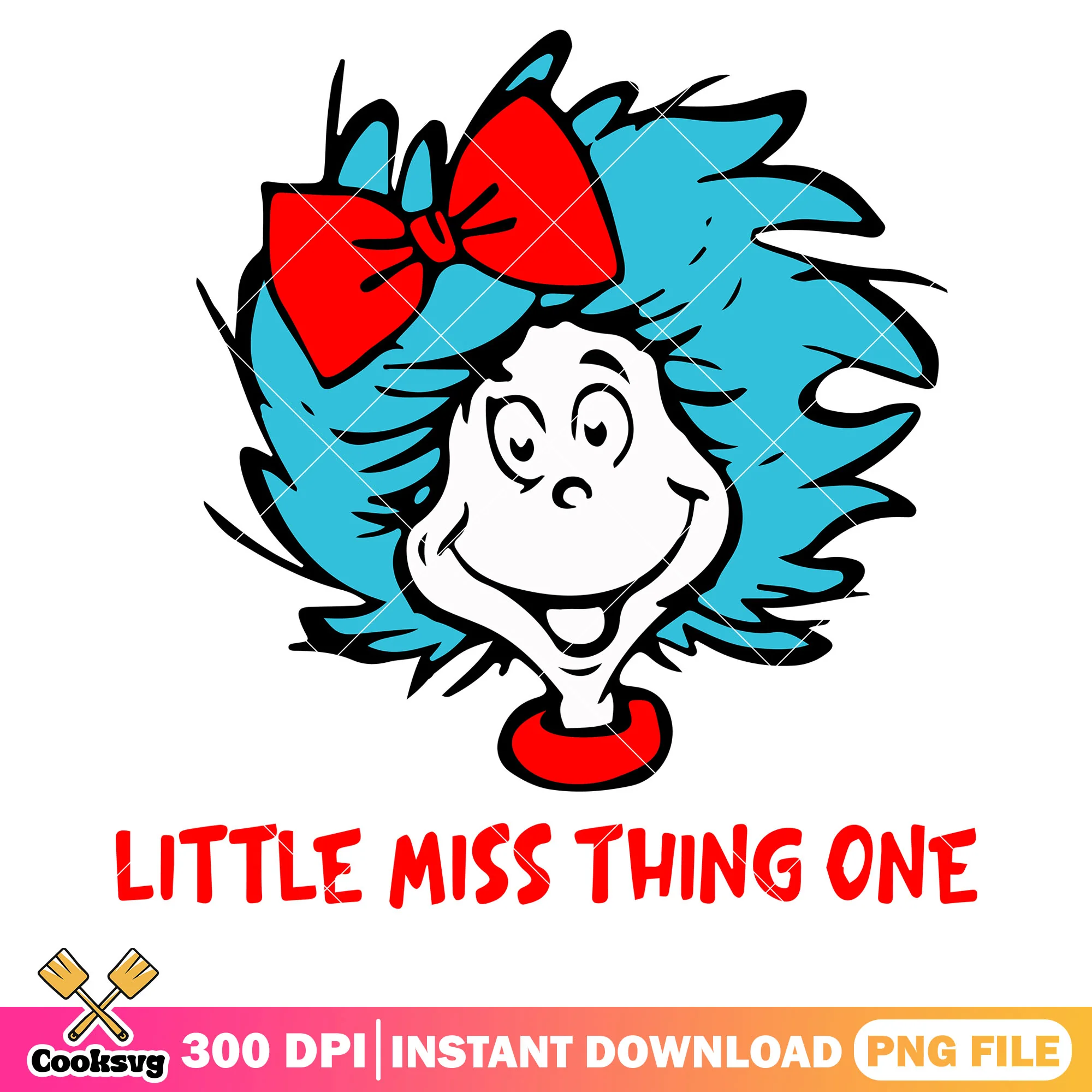 Little miss thing one dr seuss png, dr seuss thing one png