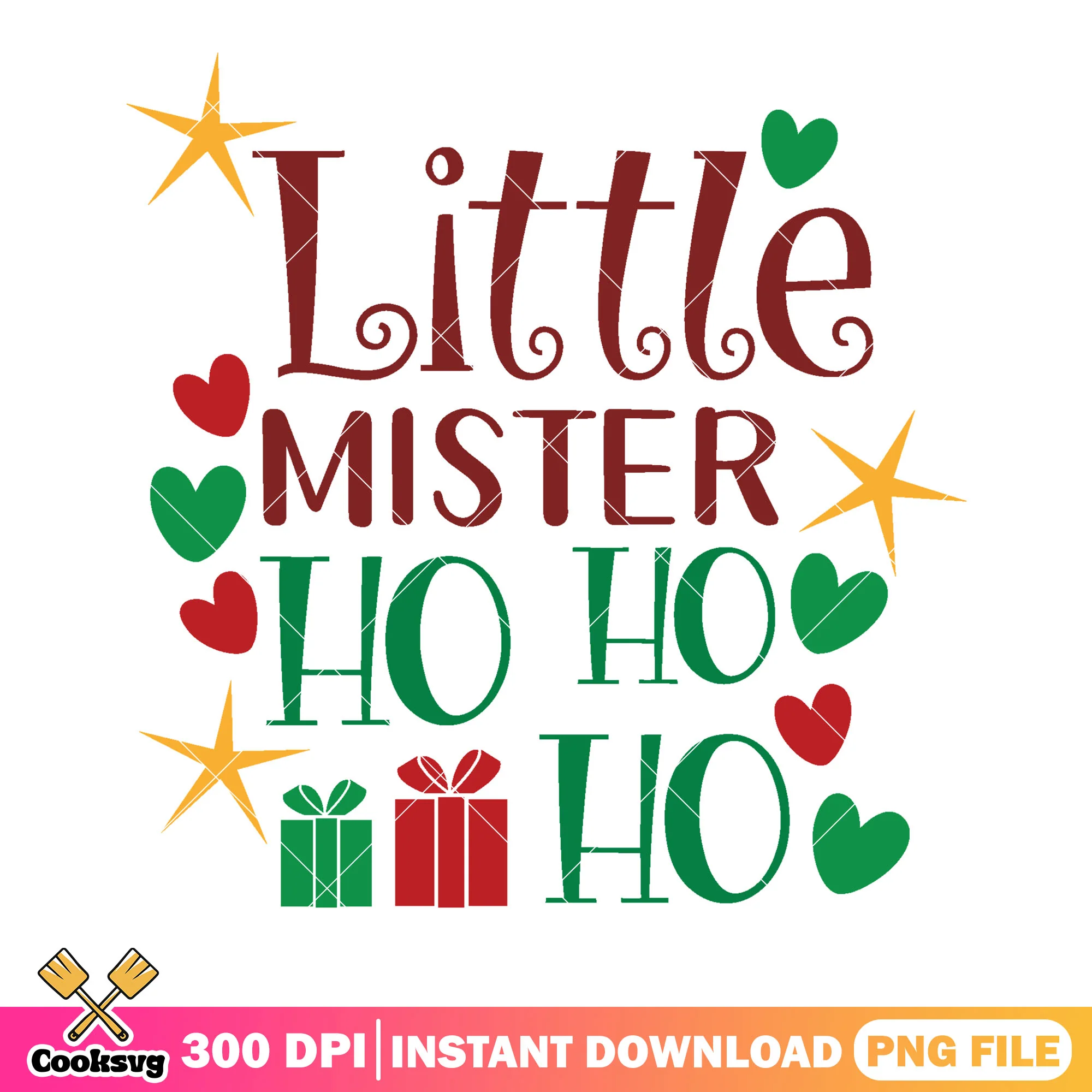 Little mister ho ho ho png, christmas gifts png, christmas cards png