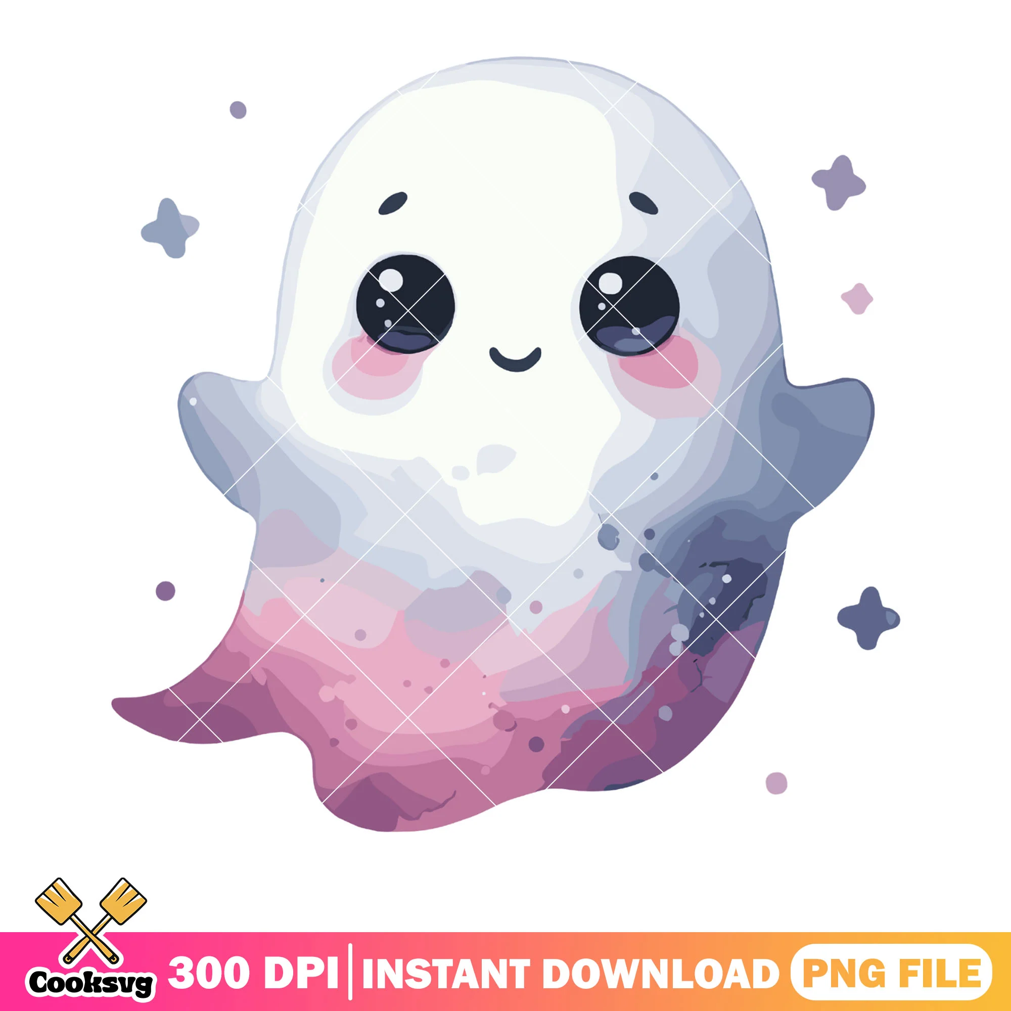 Little Spirit shinny eyse png, starry night png, halloween night png