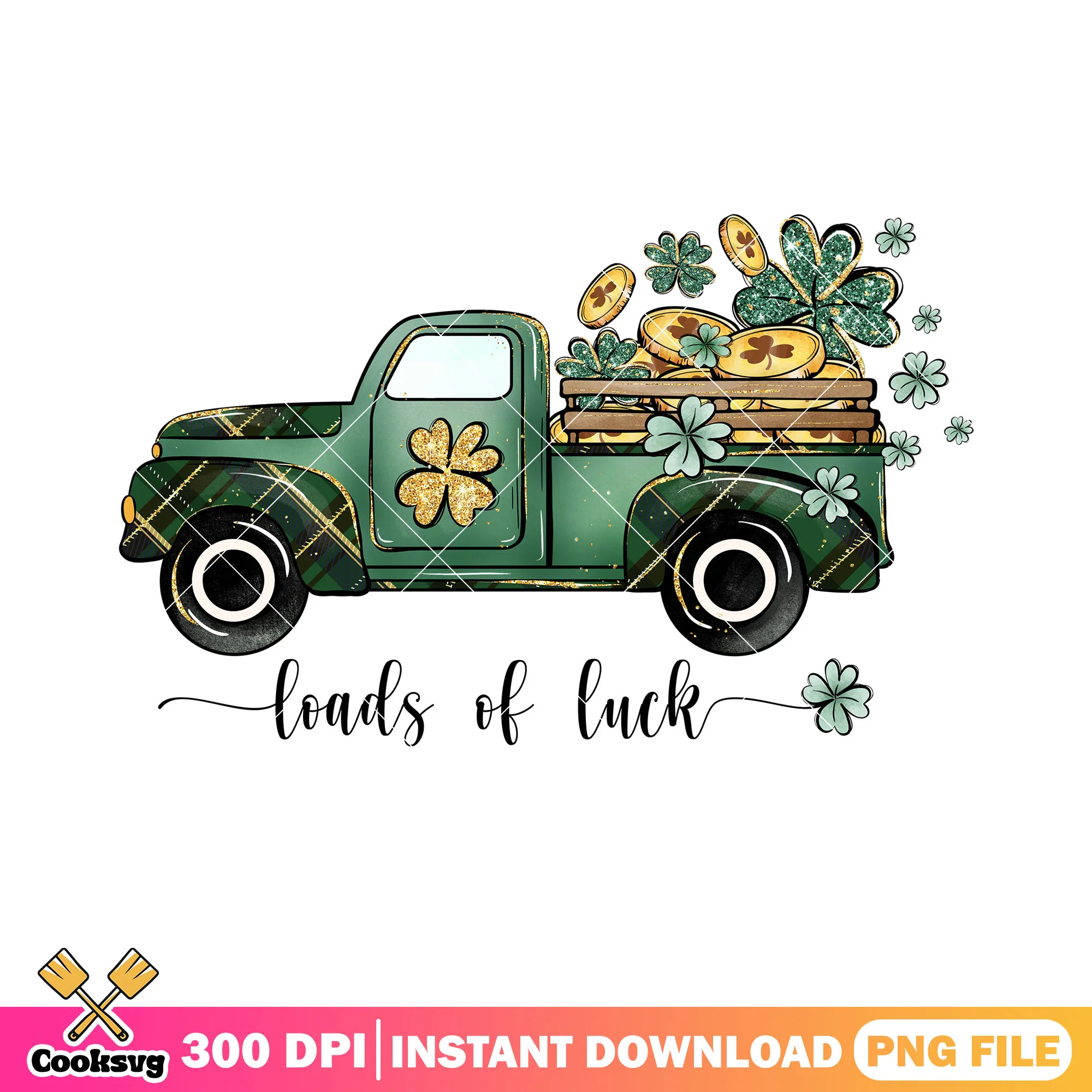 Loads of luck png, lucky vibes png, saint patrick day png