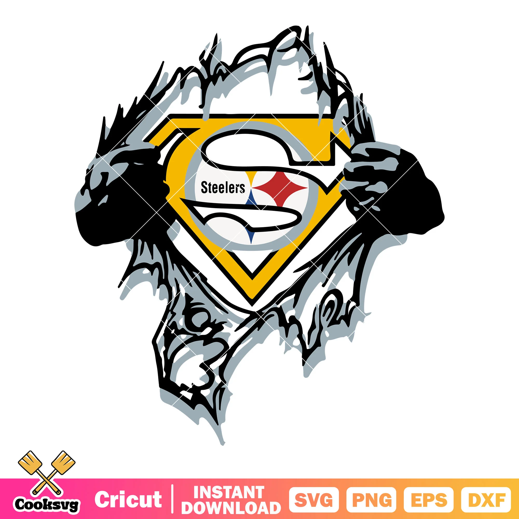 Logo football nfl team svg, superman svg, pittsburgh steelers svg