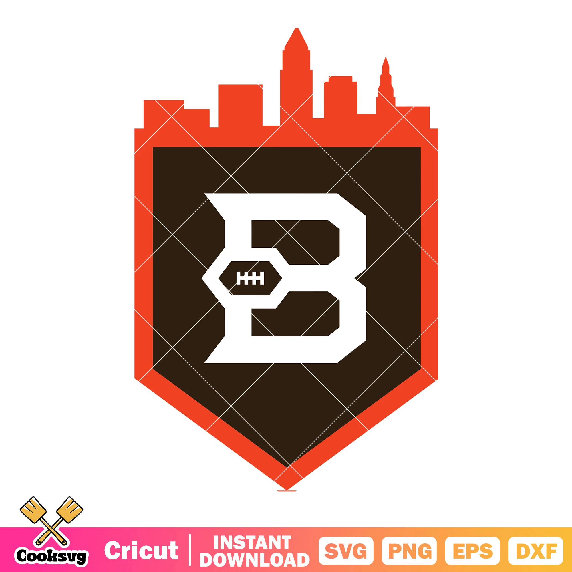 Logo usa football browns svg, cleveland browns football team svg
