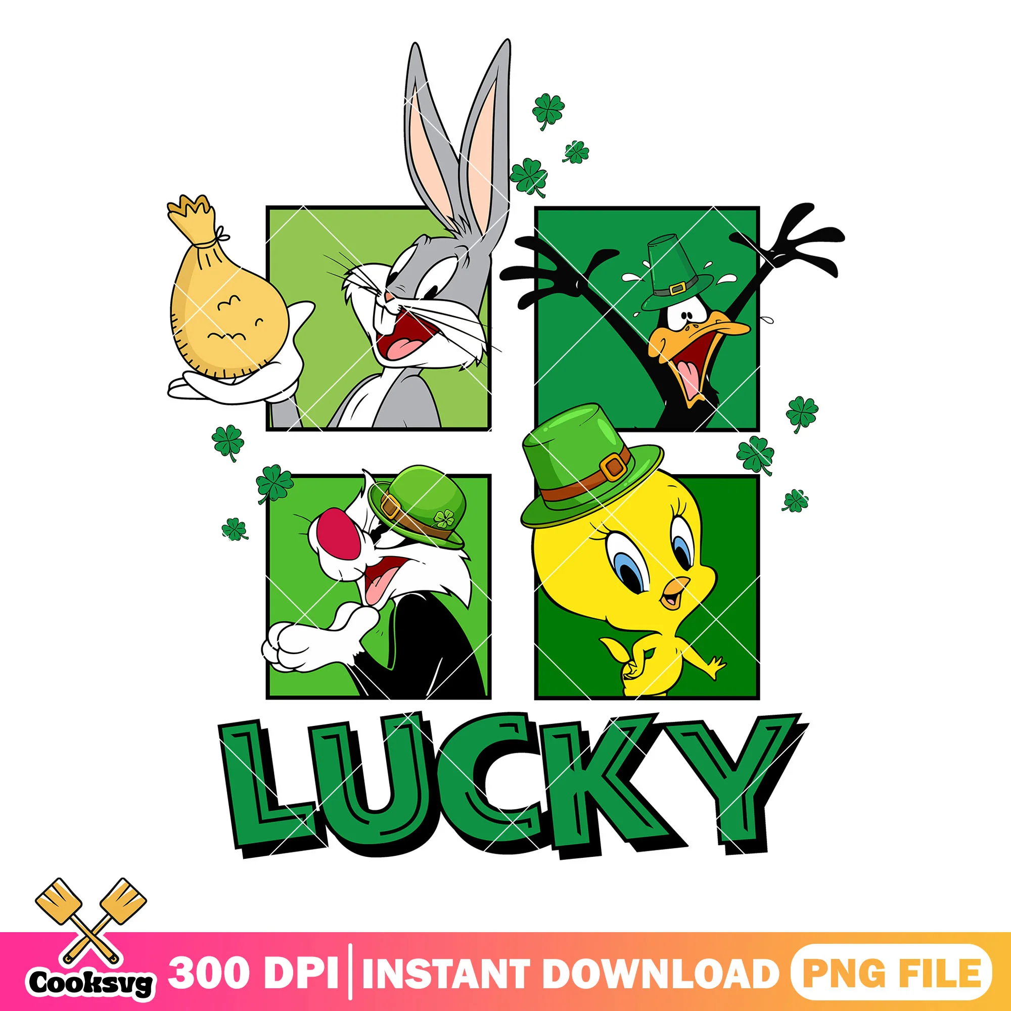 Looney tunes characters lucky png, looney tunes characters png