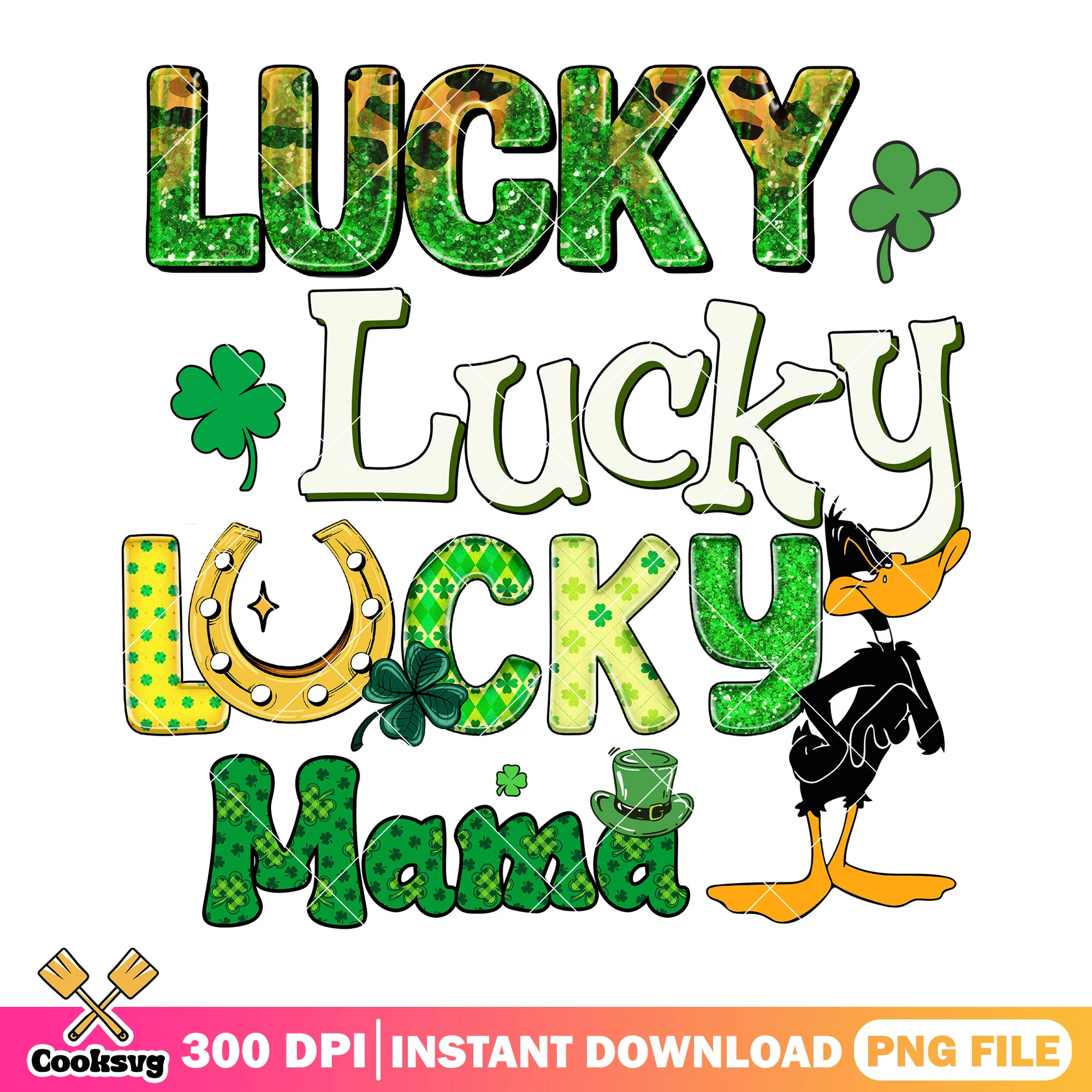 Looney tunes duck lucky mama png, lucky mama png, looney tunes png