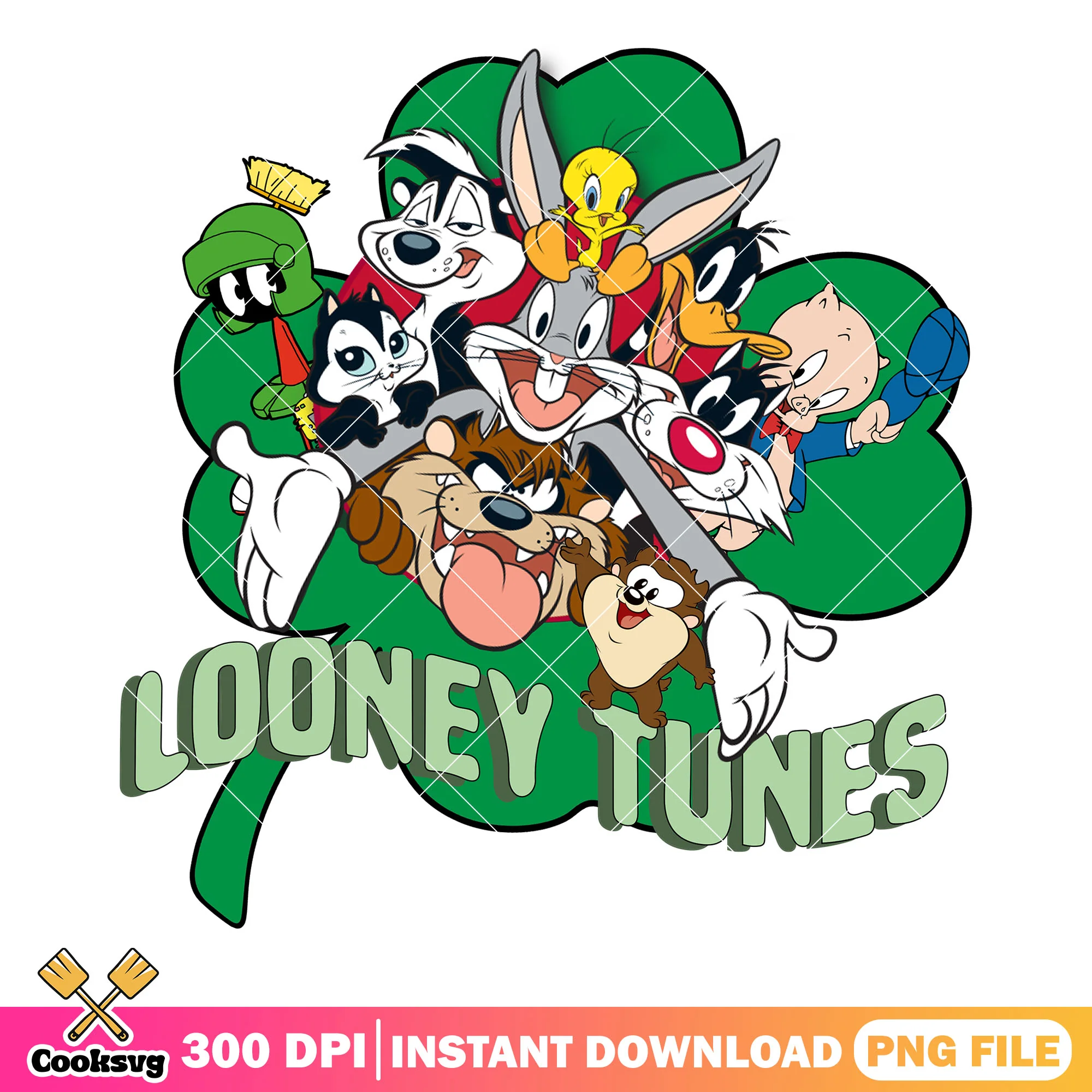 Looney tunes four leaf clover png, four leaf clover png