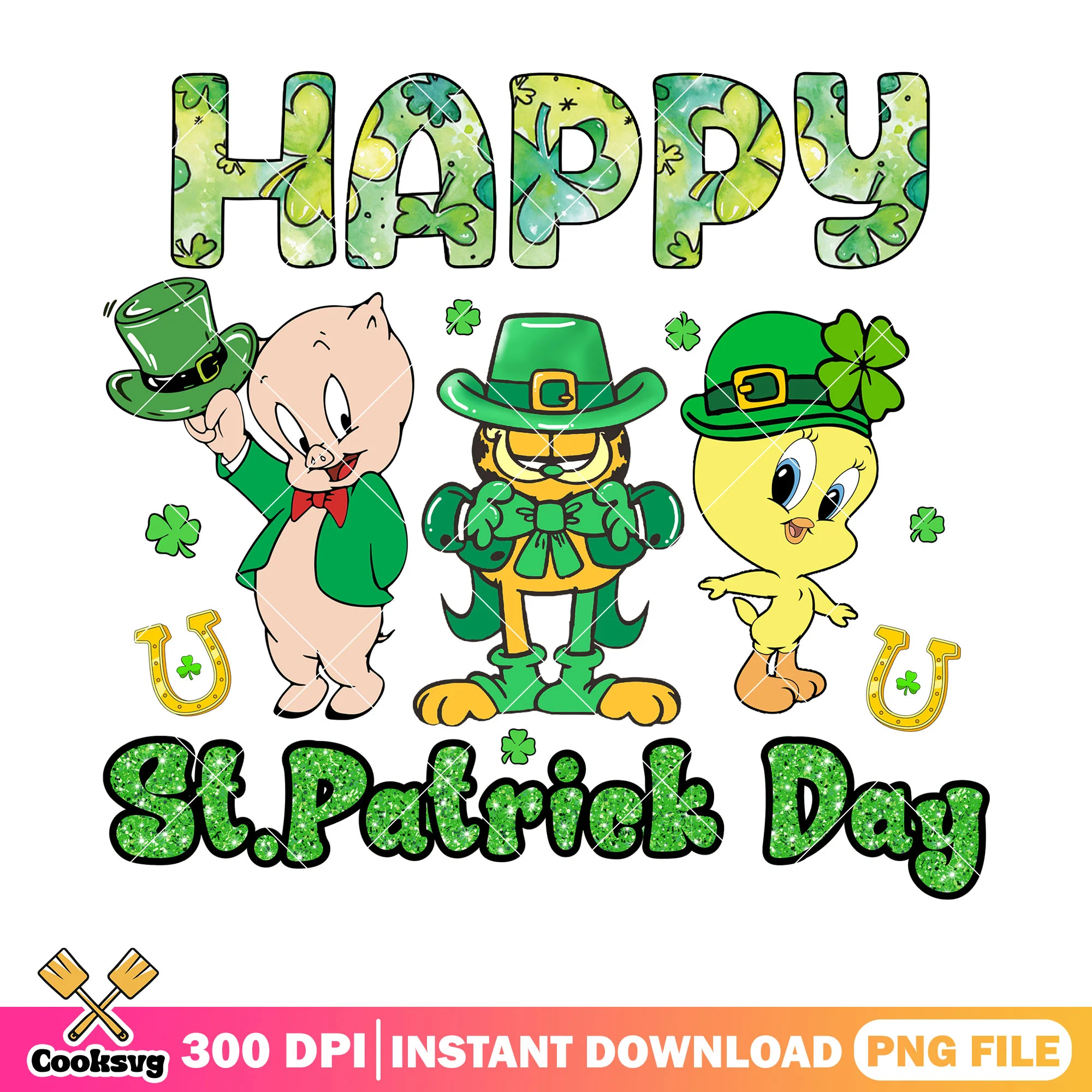 Looney tunes patrick day happy png, looney tunes png, happy patrick day png