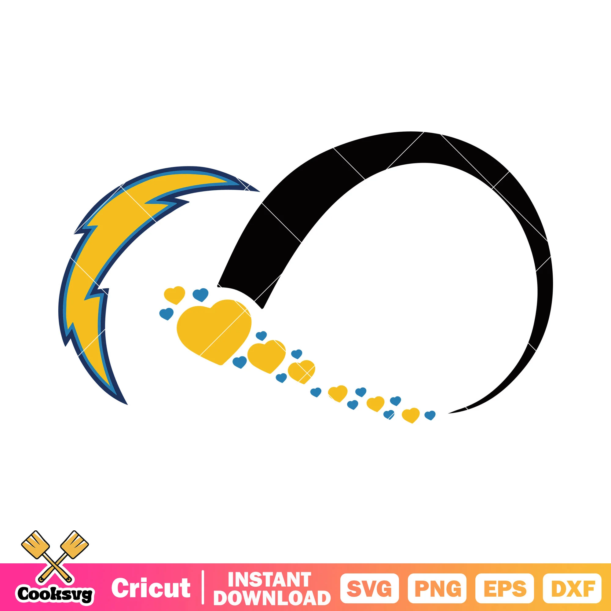 Los angeles football svg, chargers svg, national football leauge svg