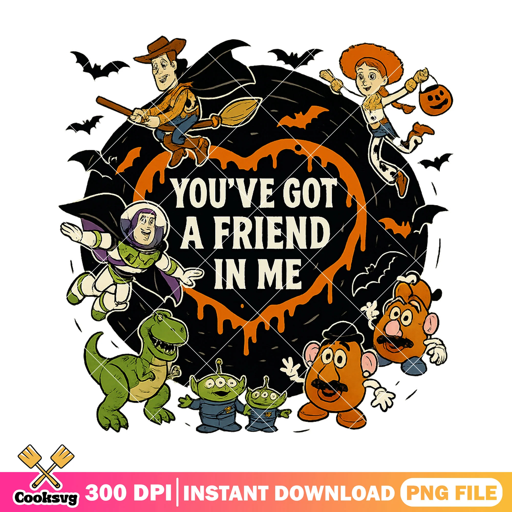 Love friend toy design png, disney land png, happy halloween png