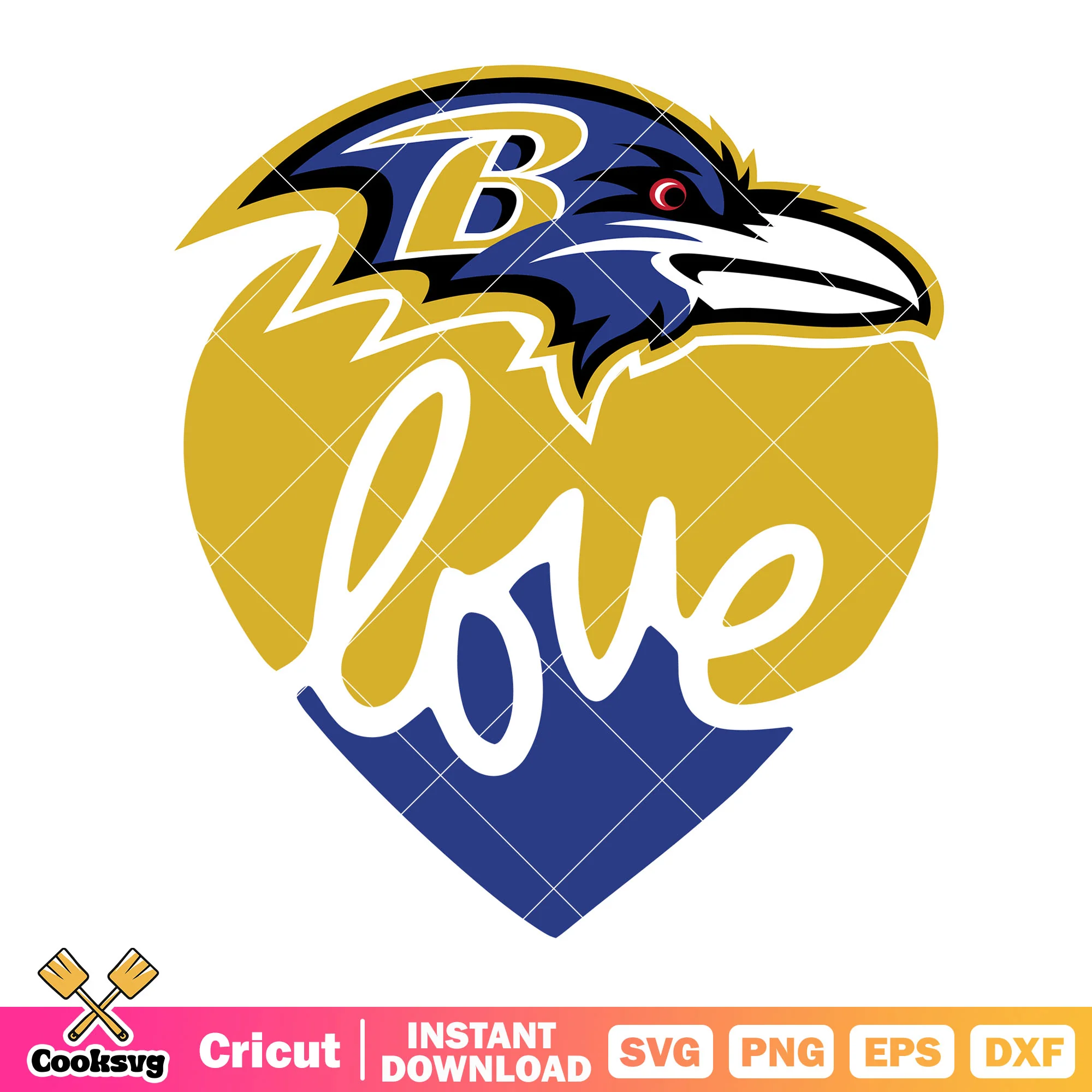 Love from the heart ravens svg. nfl football svg, baltimore ravens svg