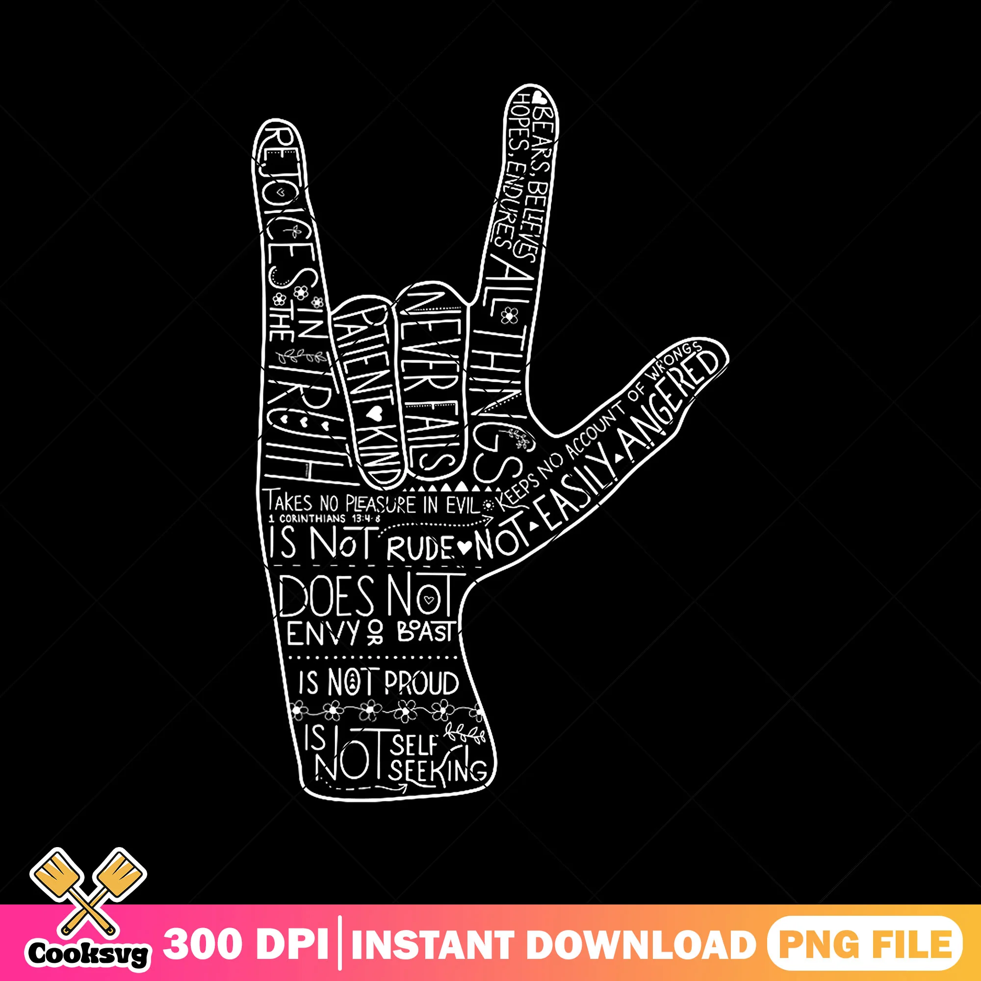 Love is patient and kind png, love of god png, faith god png