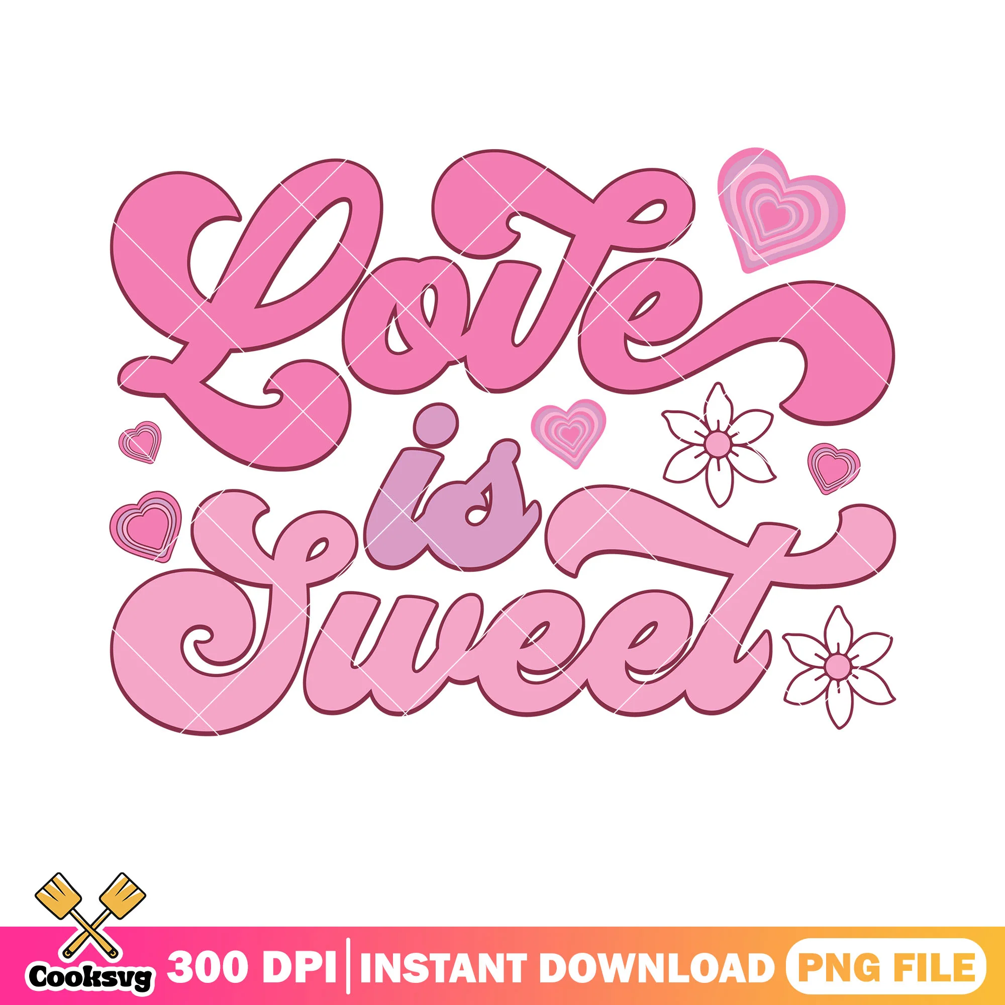 Love is sweet valentine png, happy valentine day png, valentine day png