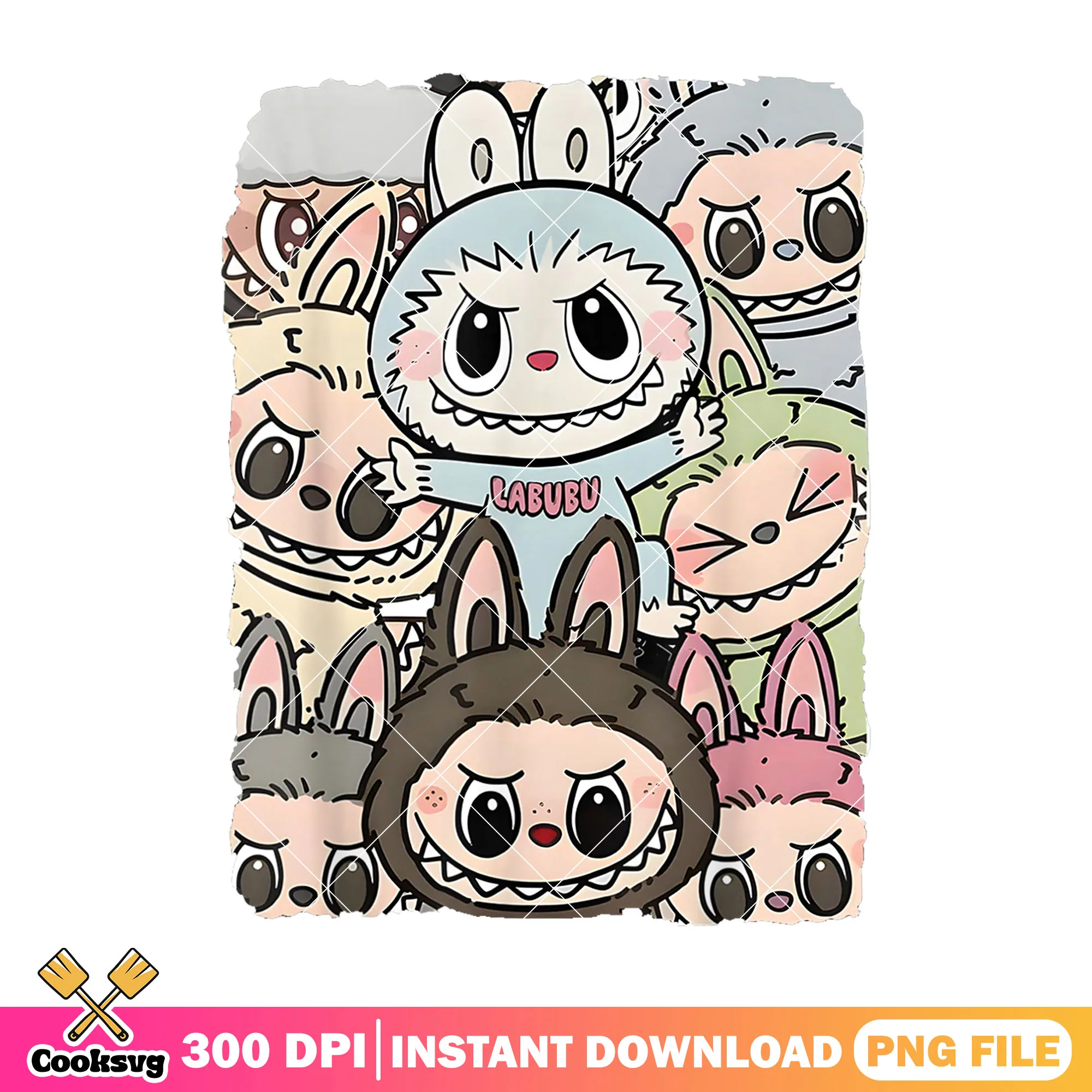 Love labubu the monster character png, love labubu png, labubu dolls png