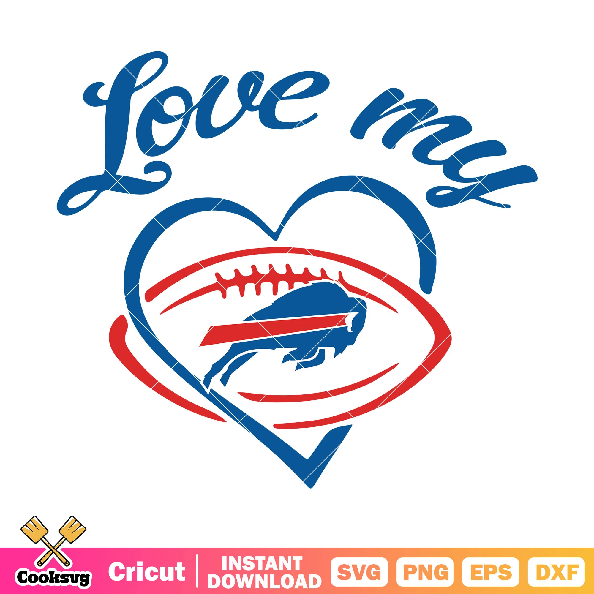 Love my buffalo svg, buffalo bills svg, american football svg