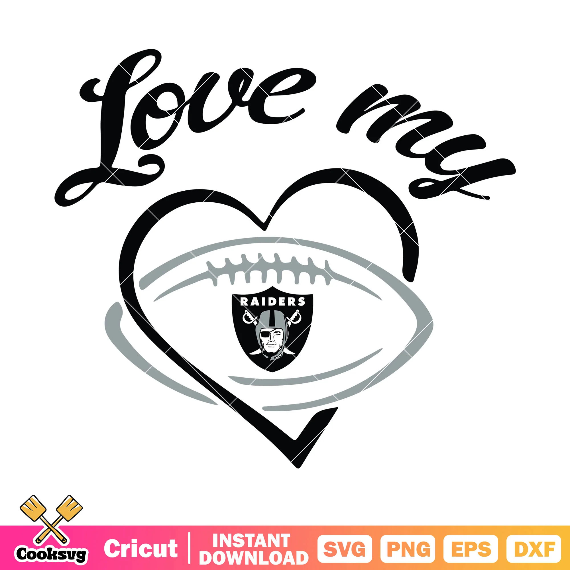 Love my football teams svg, oakland raiders svg, just win baby svg