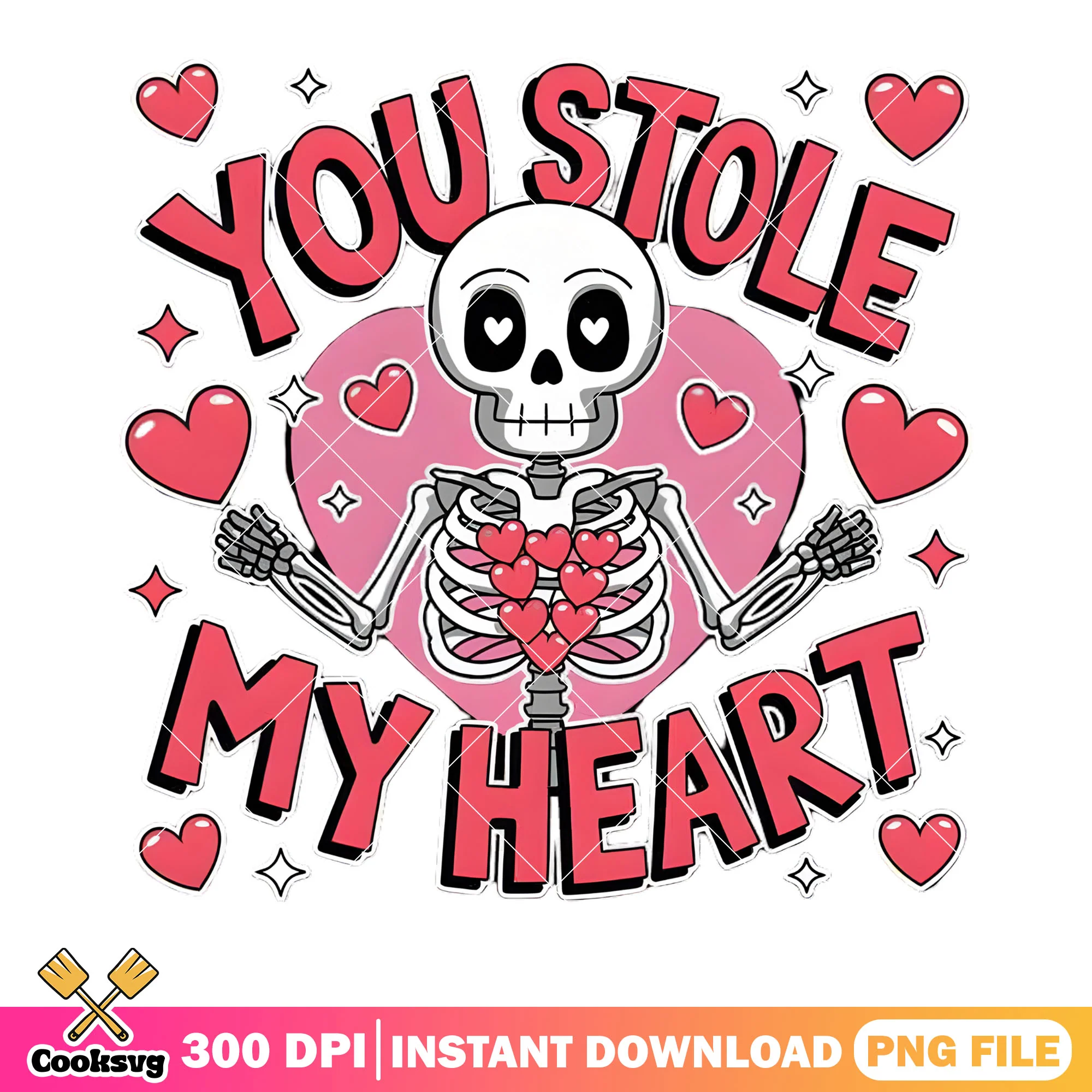 Love skeleton valentines png, valentines png, valentine poster png