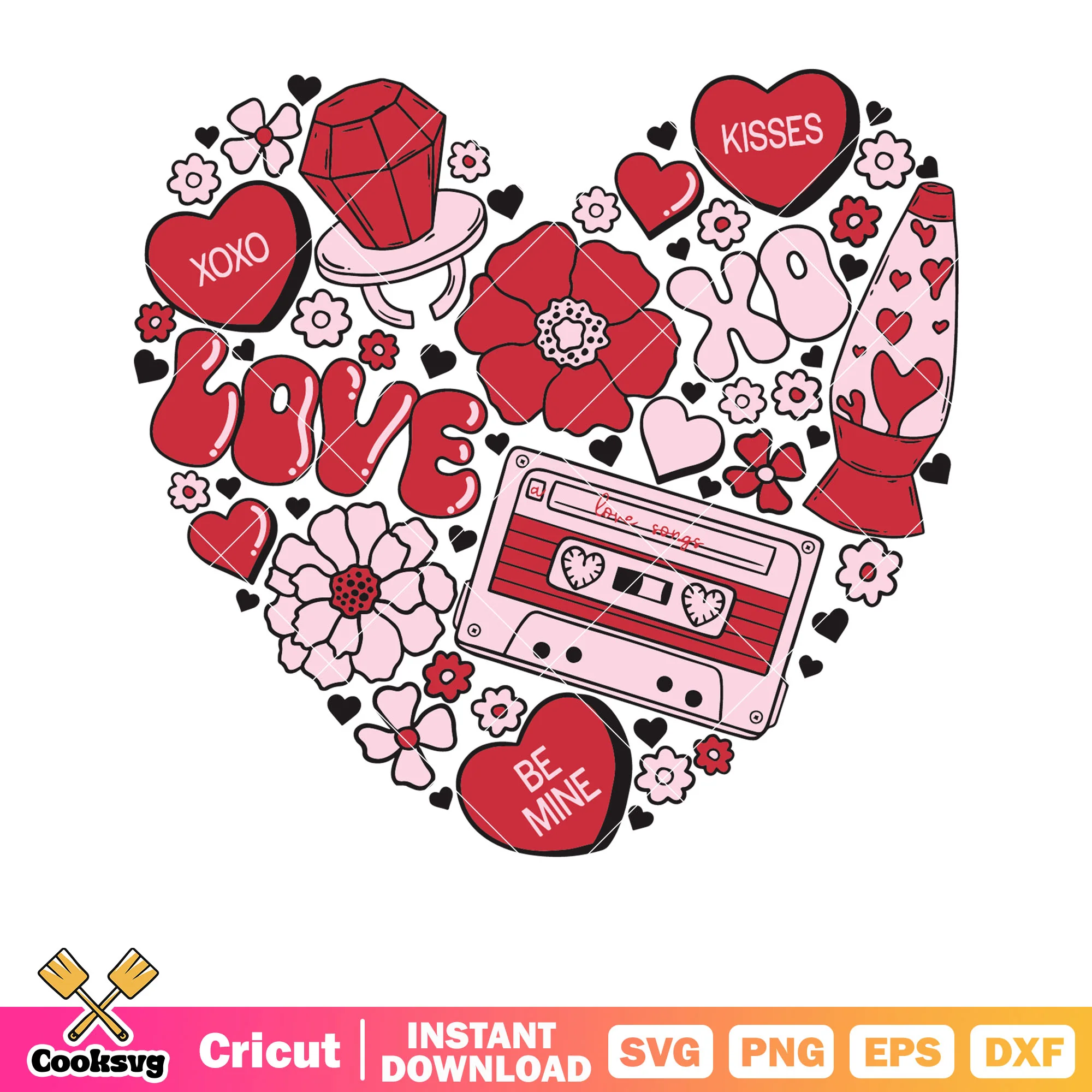Love this red valentine vibes svg, love valentine svg, valentine vibes svg