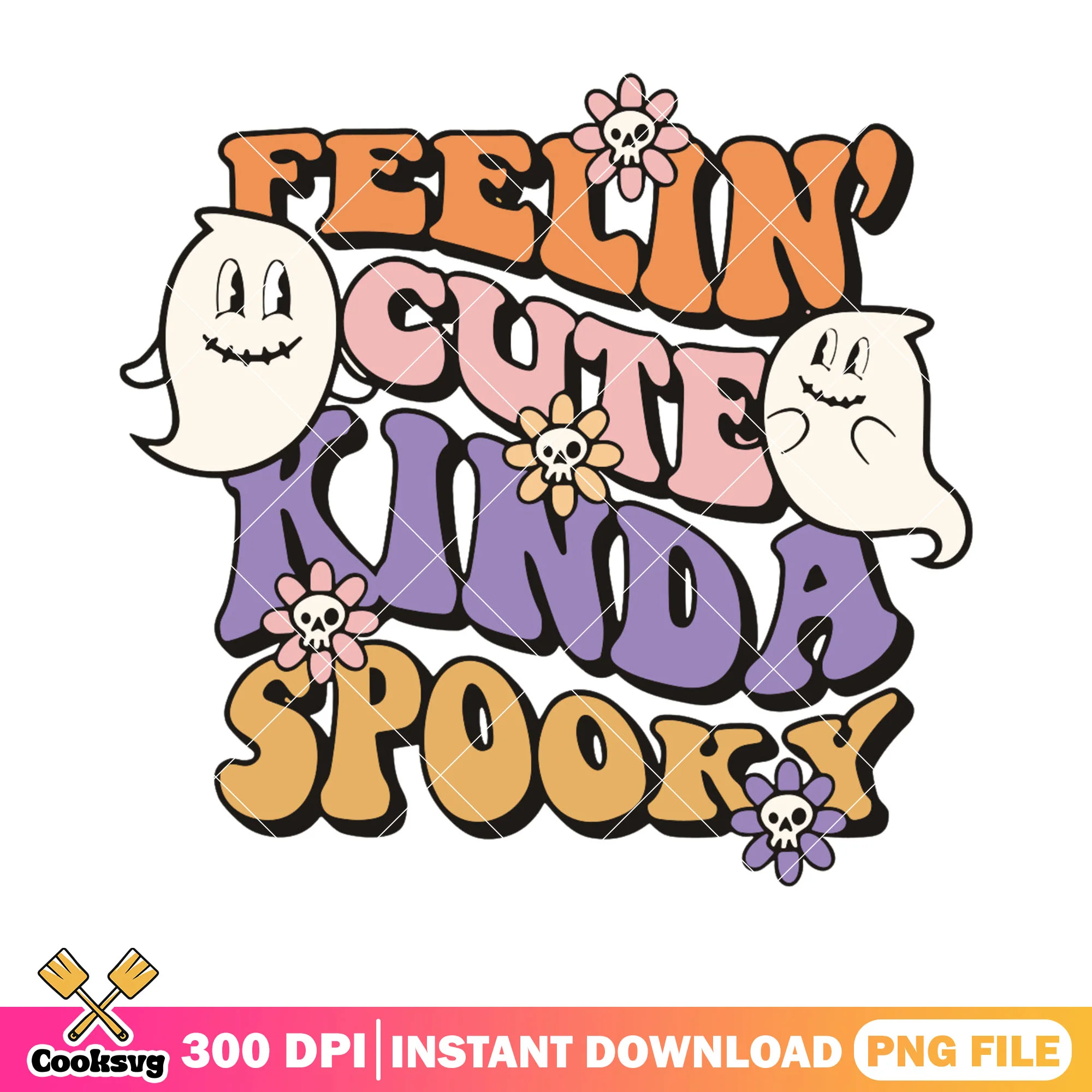 Lovely skull daisy flower png, ghost costume png, halloween scary png