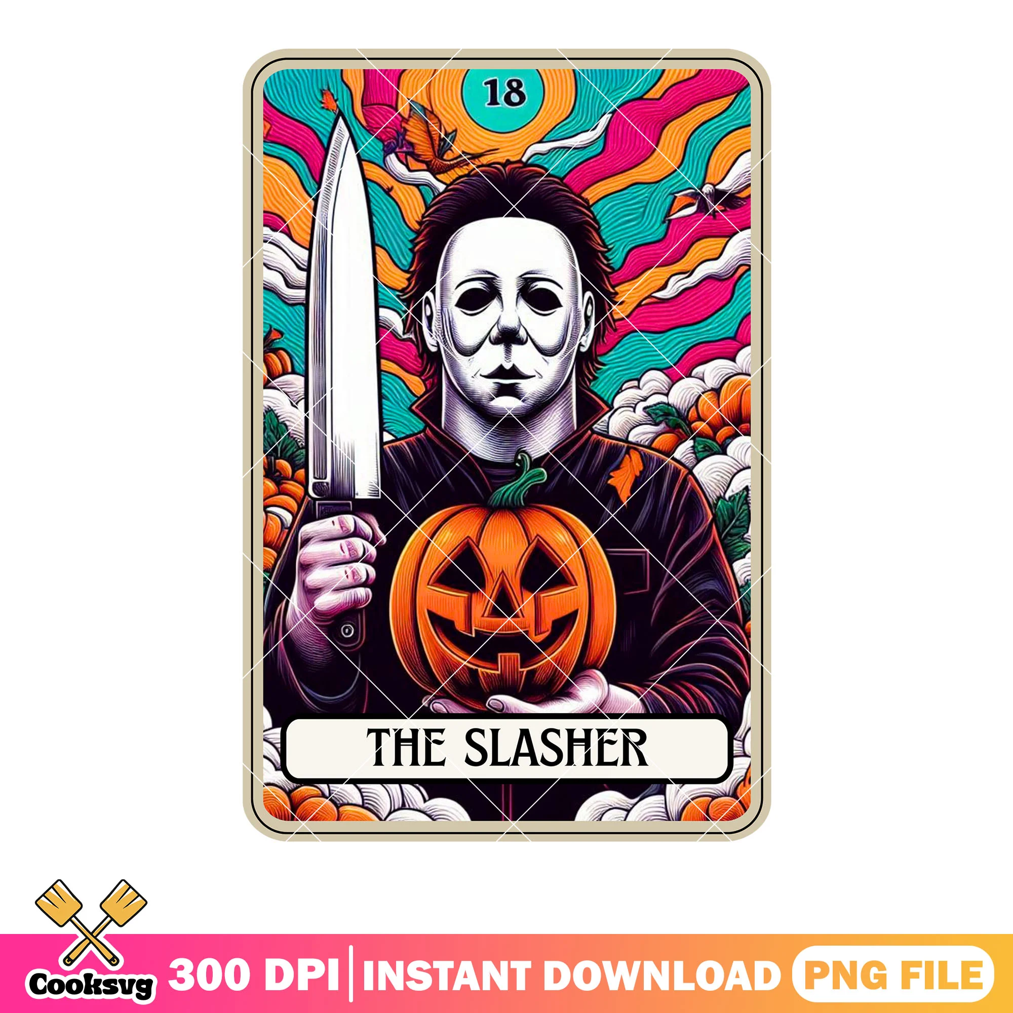 Magic cloud michael myers png, spooky cloud png, jack o lantern png