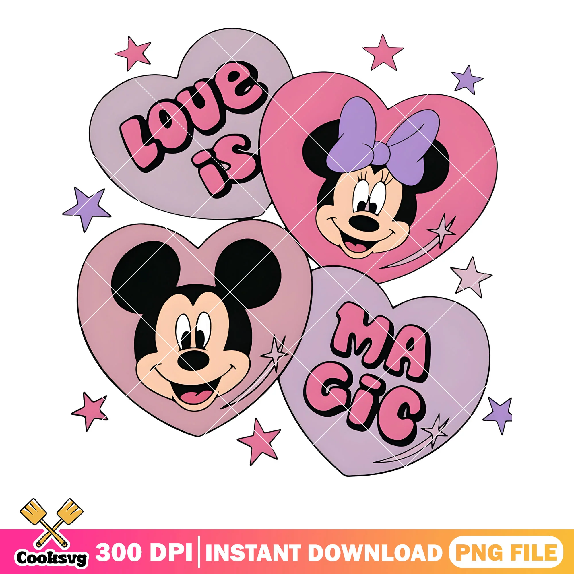 Magic valentine vibes png, disney valentine png, minnie mouse png