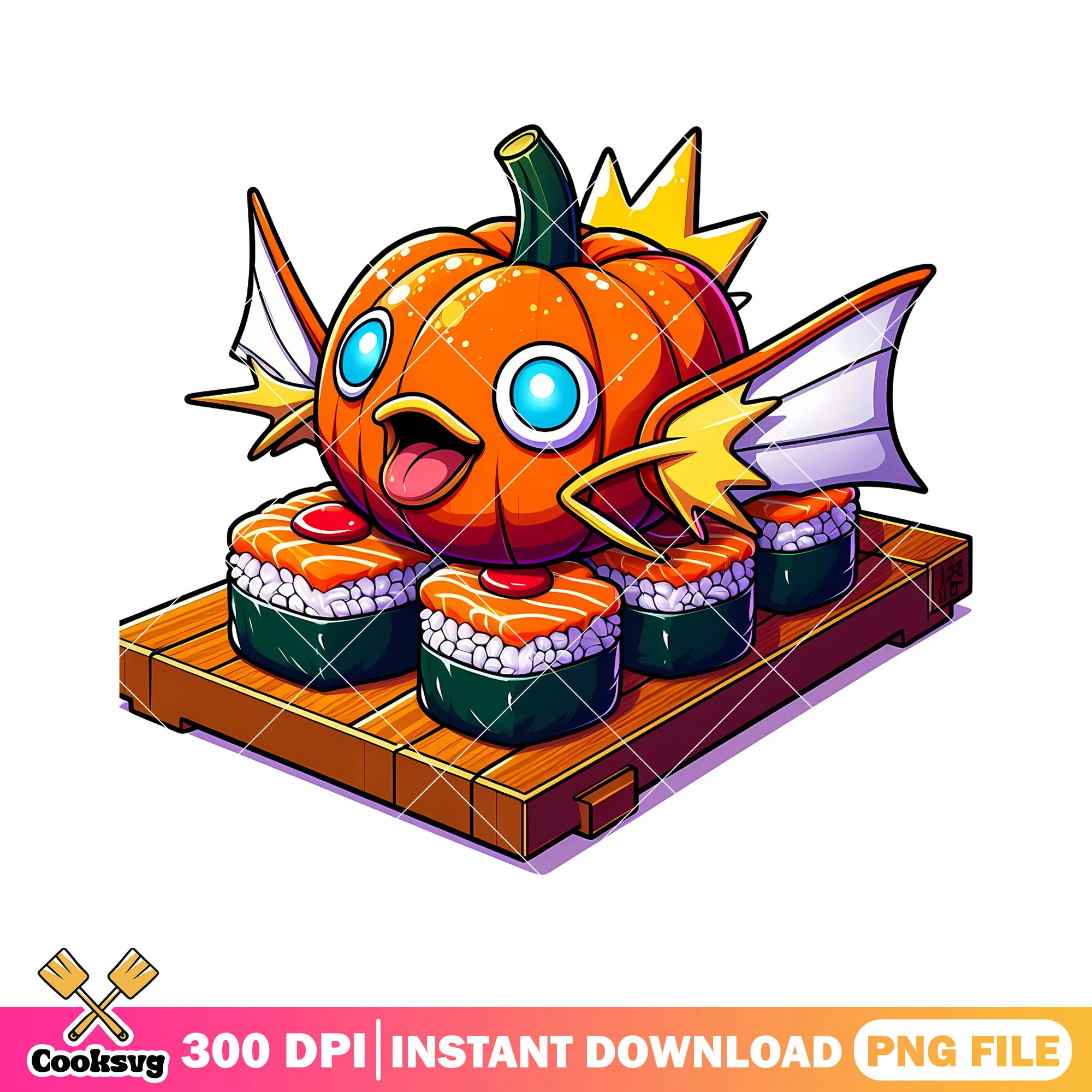 Magikarp cute design png, pokemon characters png, halloween movie png