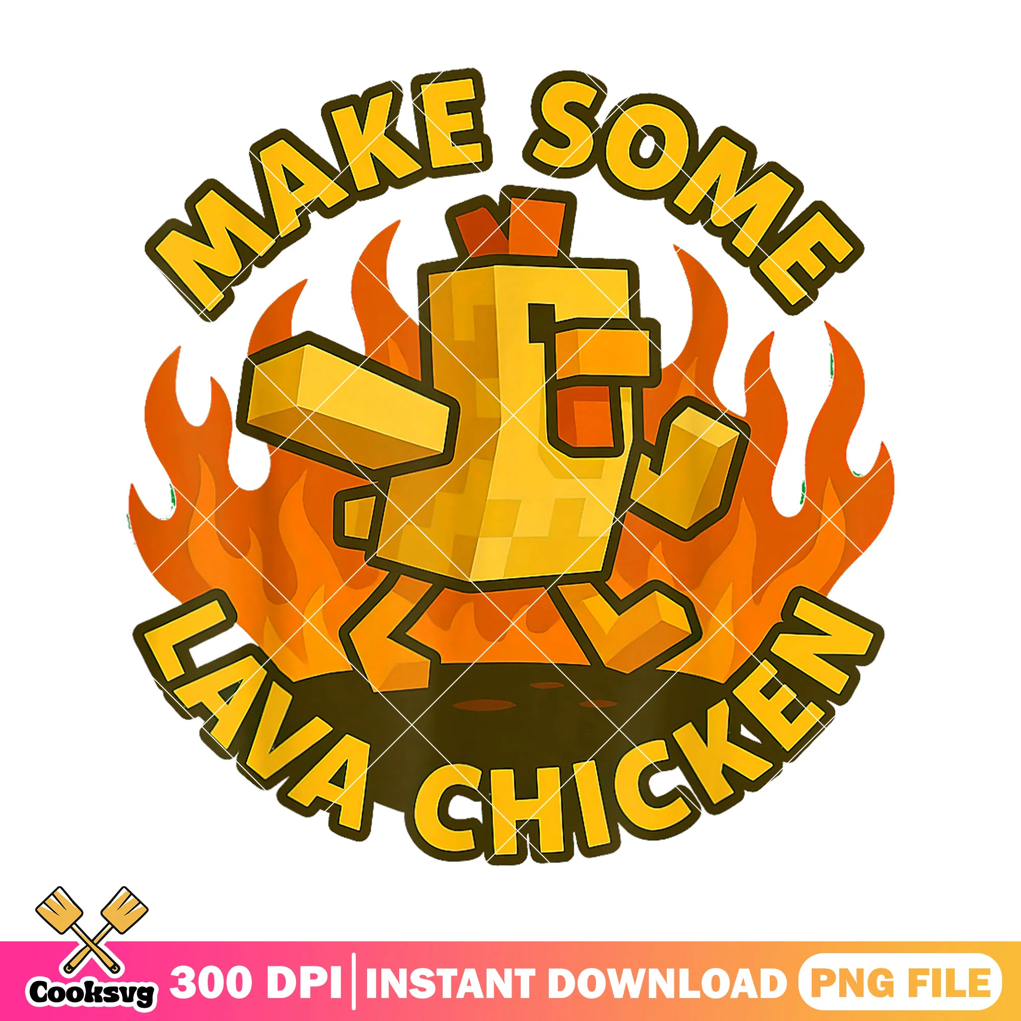 Make some lava chicken png file, lava chicken png, chicken in minecraft png