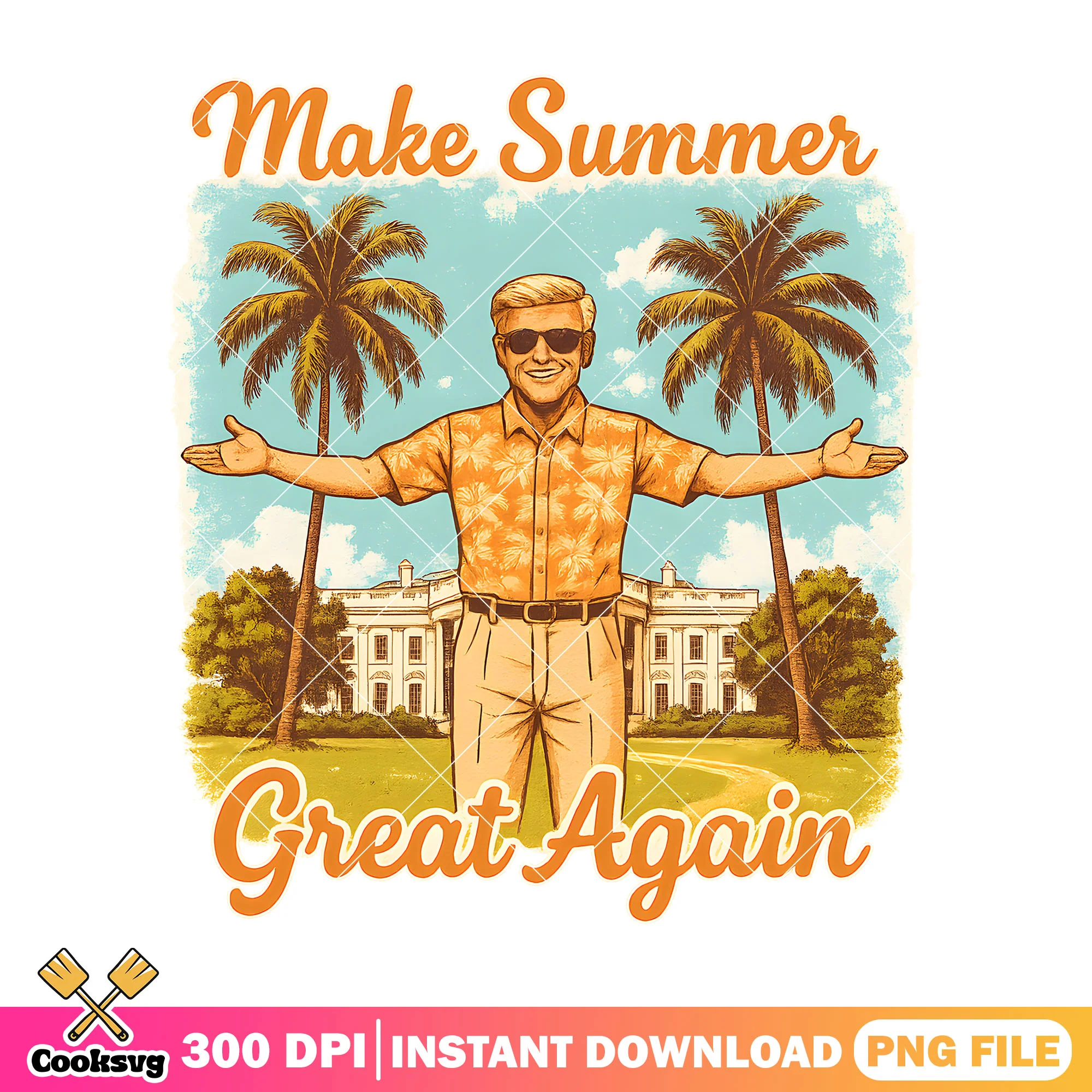 Make summer great again png, trump summer png, summer great png