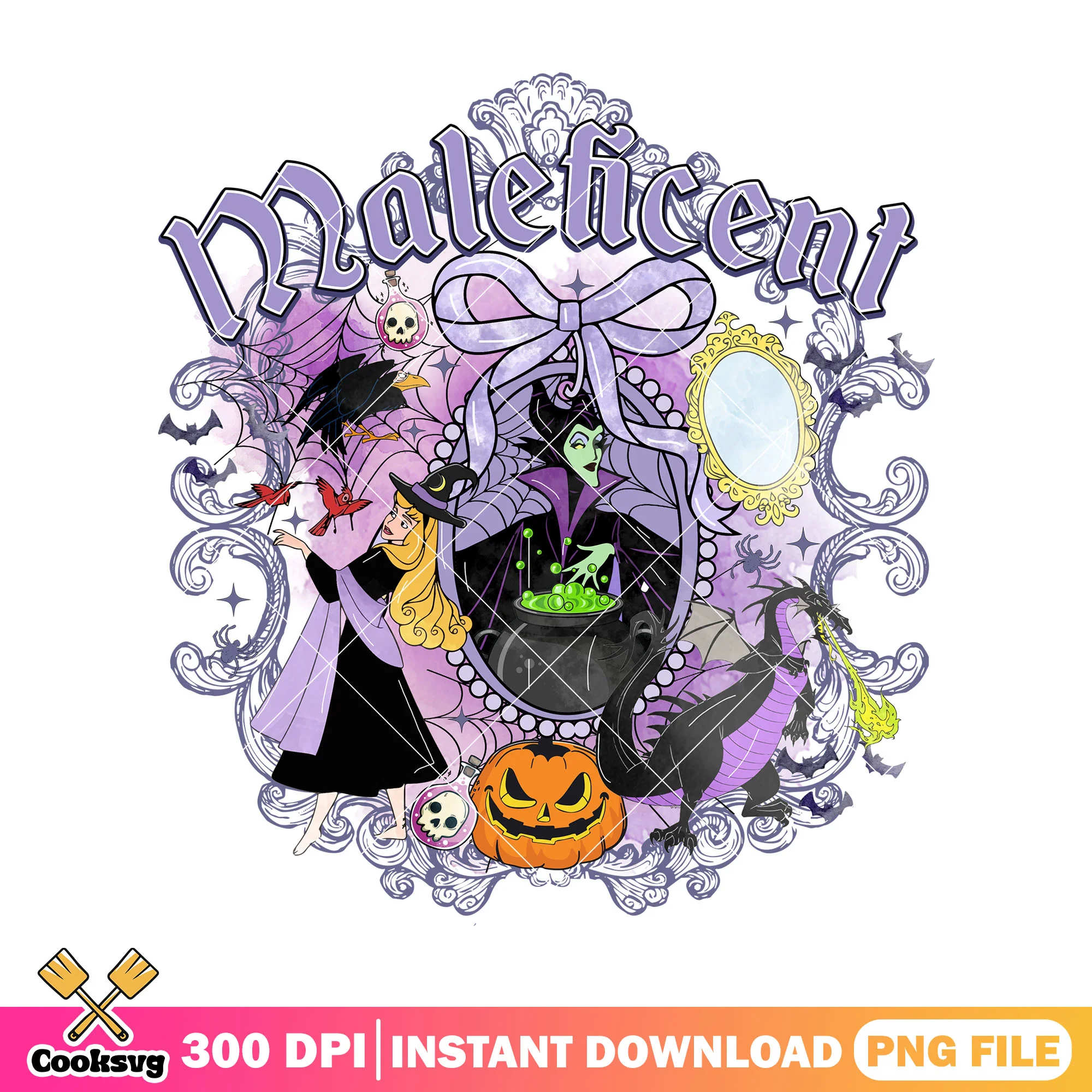 Maleficent villain png, halloween spirit png, disney villains png