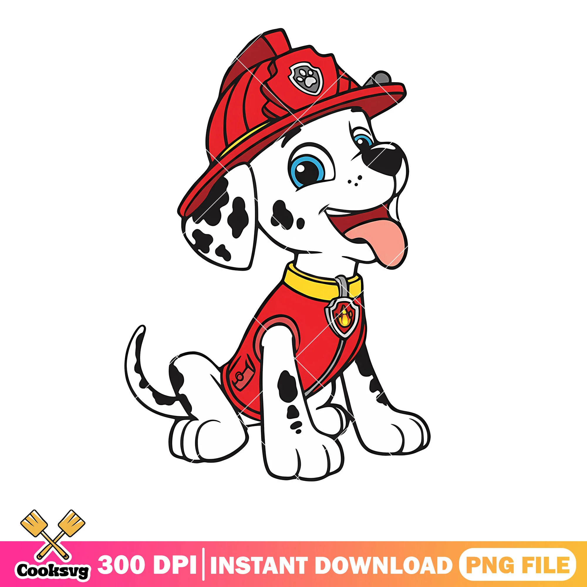 Marshal dog of cartoon png, Dalmatian dog png, paw patrol png