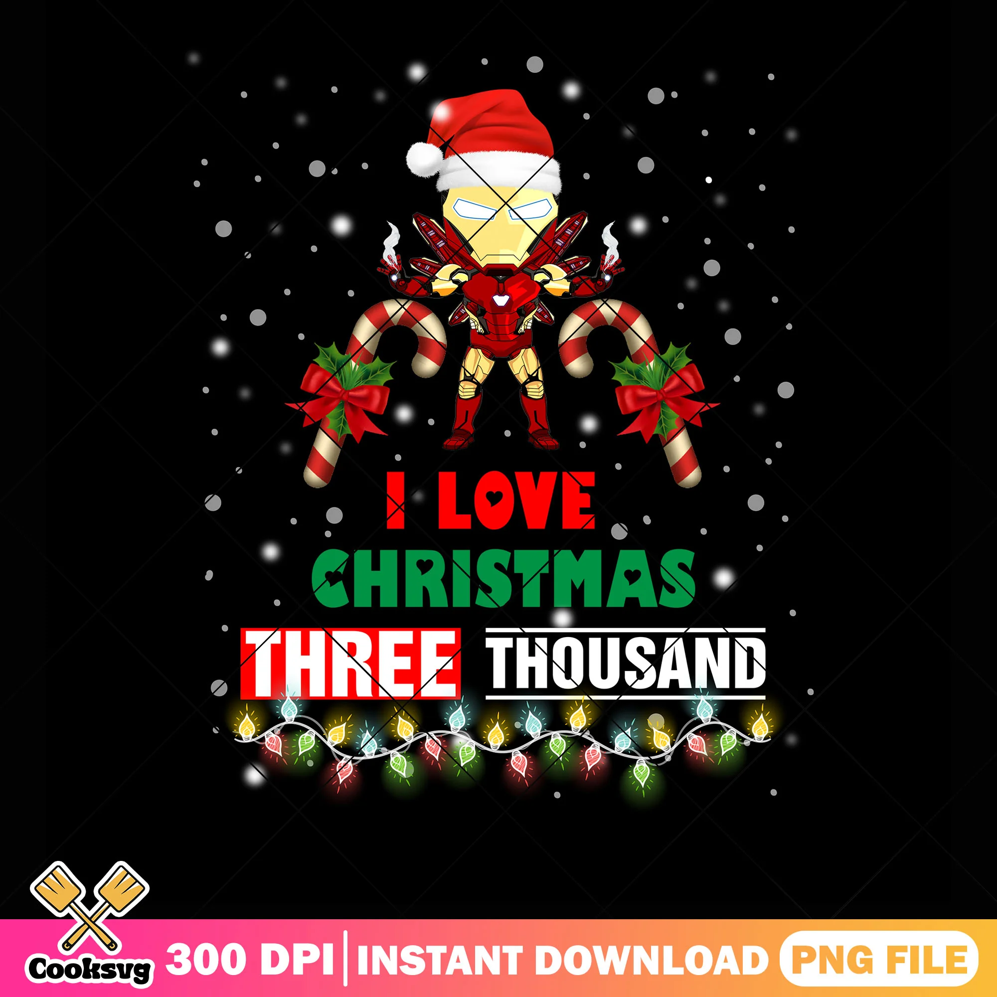 Marvel christmas ironman hero png, iron man png, candy cane png