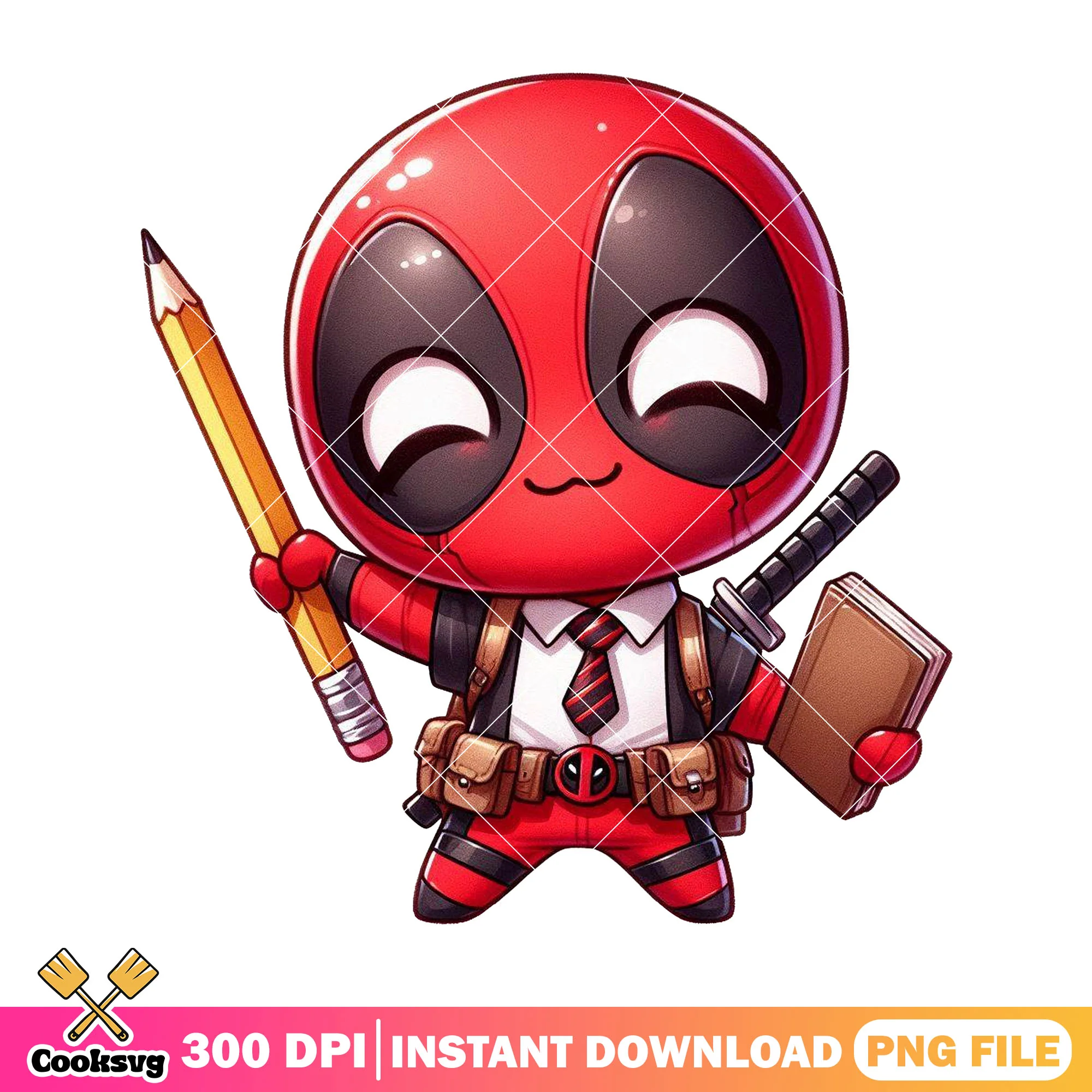 Marvel deadpool happy png, deadpool png, happy back to school png