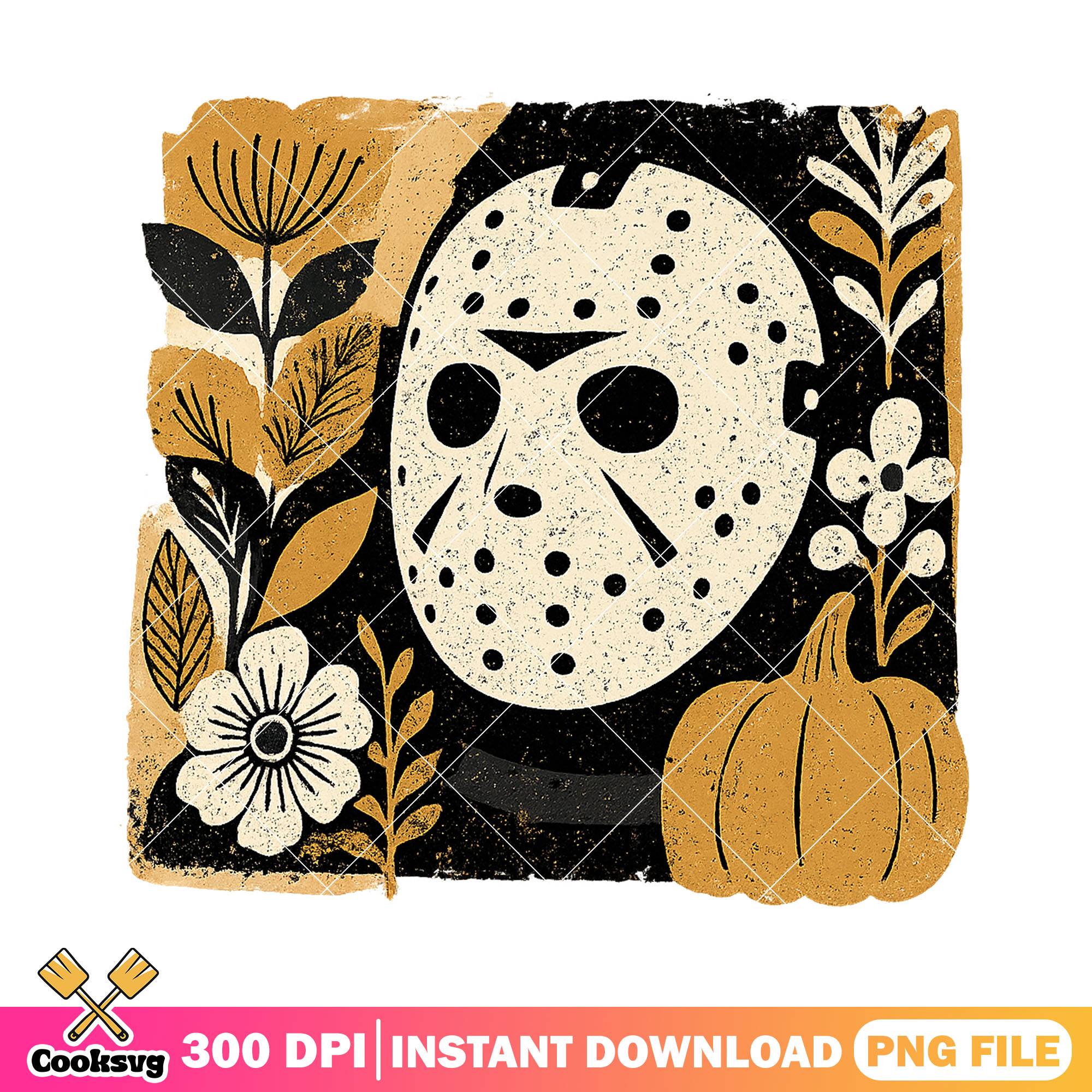 Mask of jason design png, halloween jason png, horror jason png