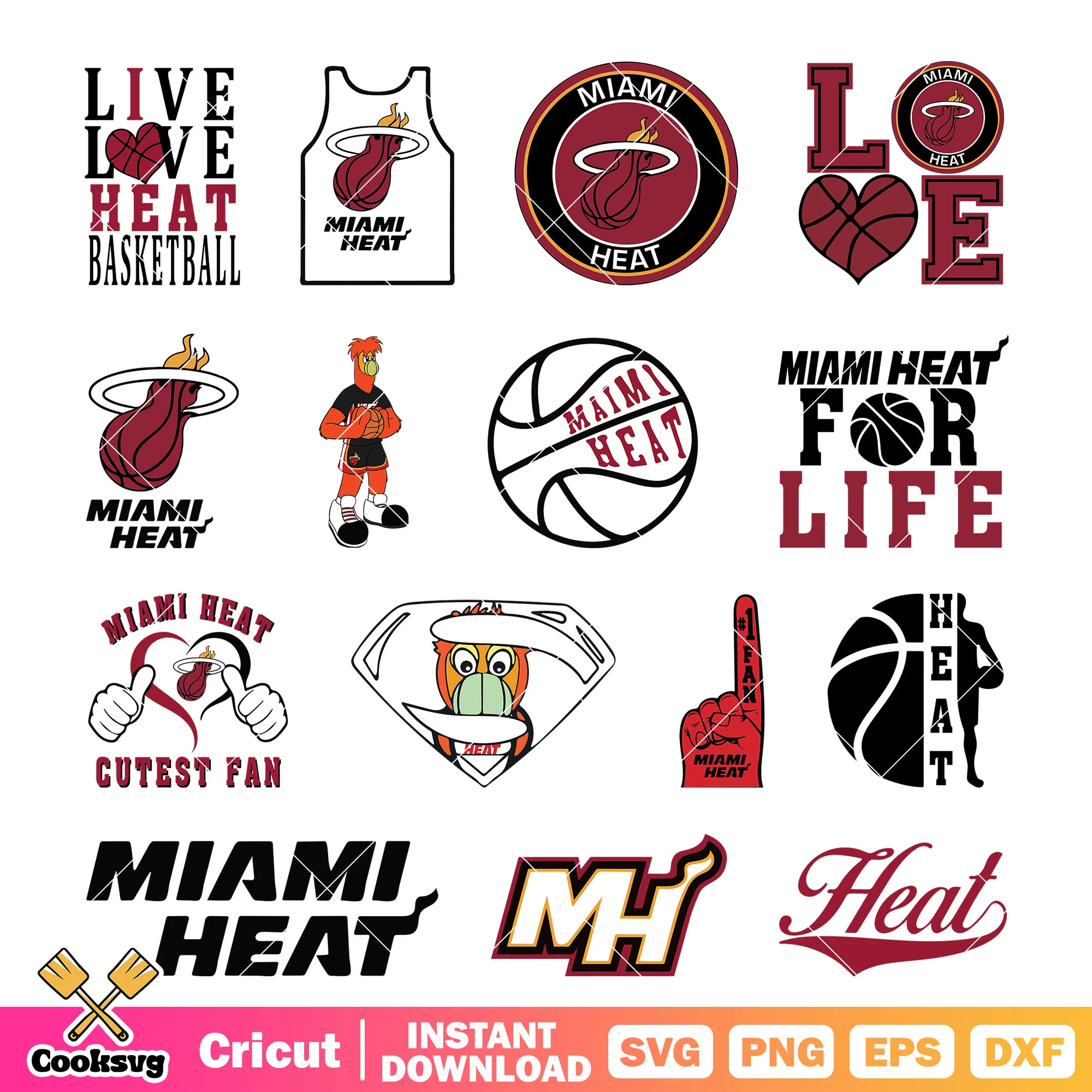 Miami Heat logo nba bundle svg, miami heat svg, nba logo svg