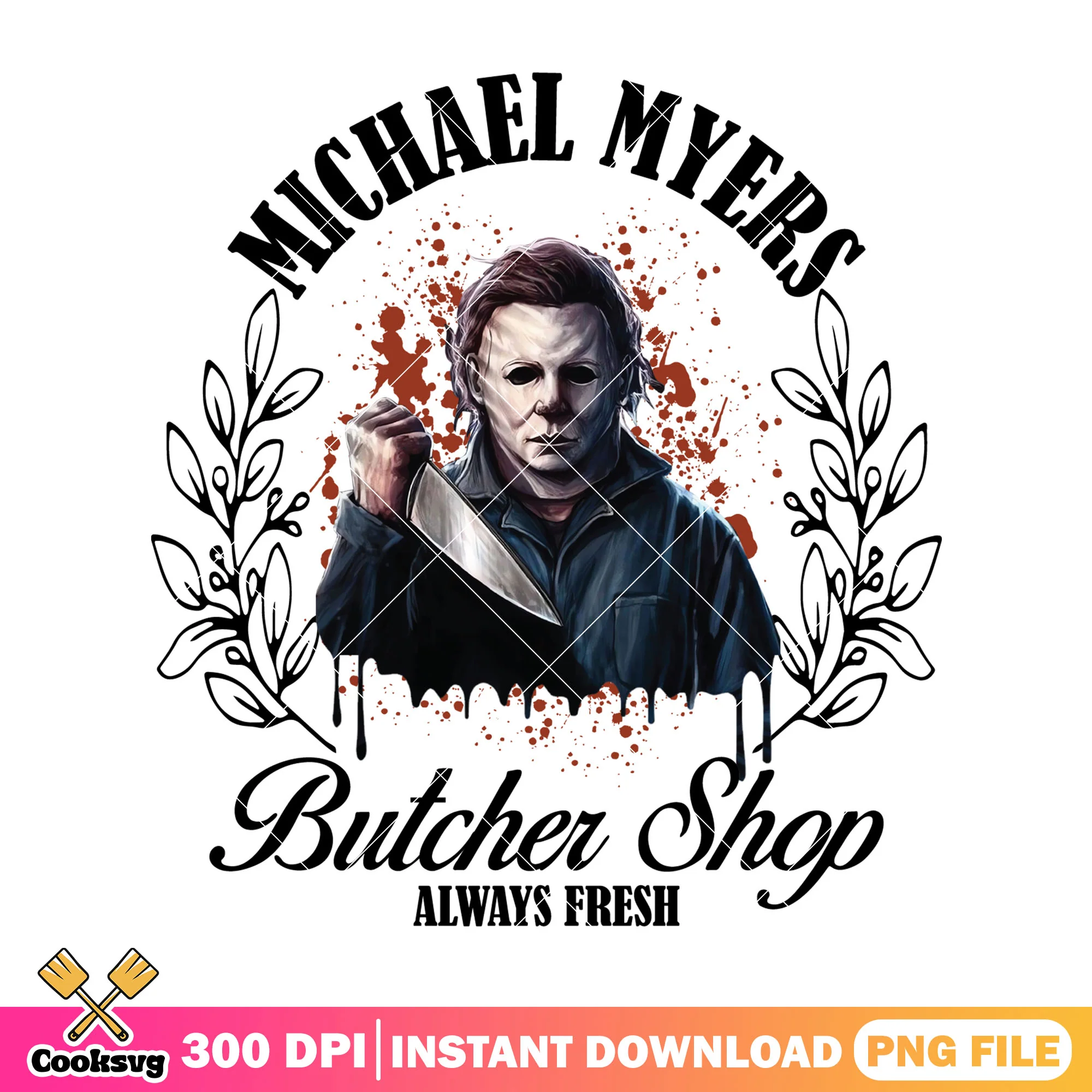 Michael Myers Butcher Shop png, horror movie png, halloween png