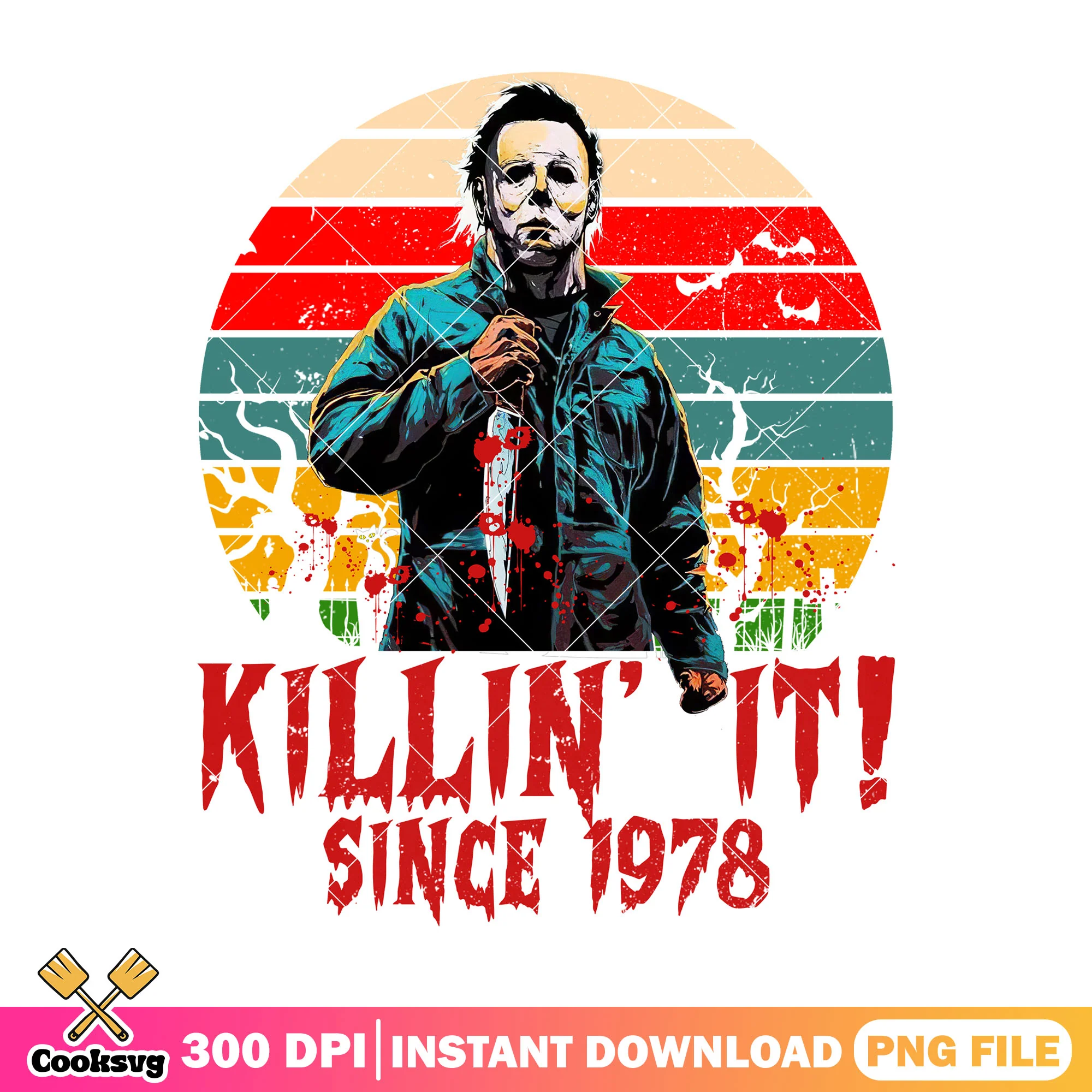 Michael myers custome design png, halloween custome png, horror png