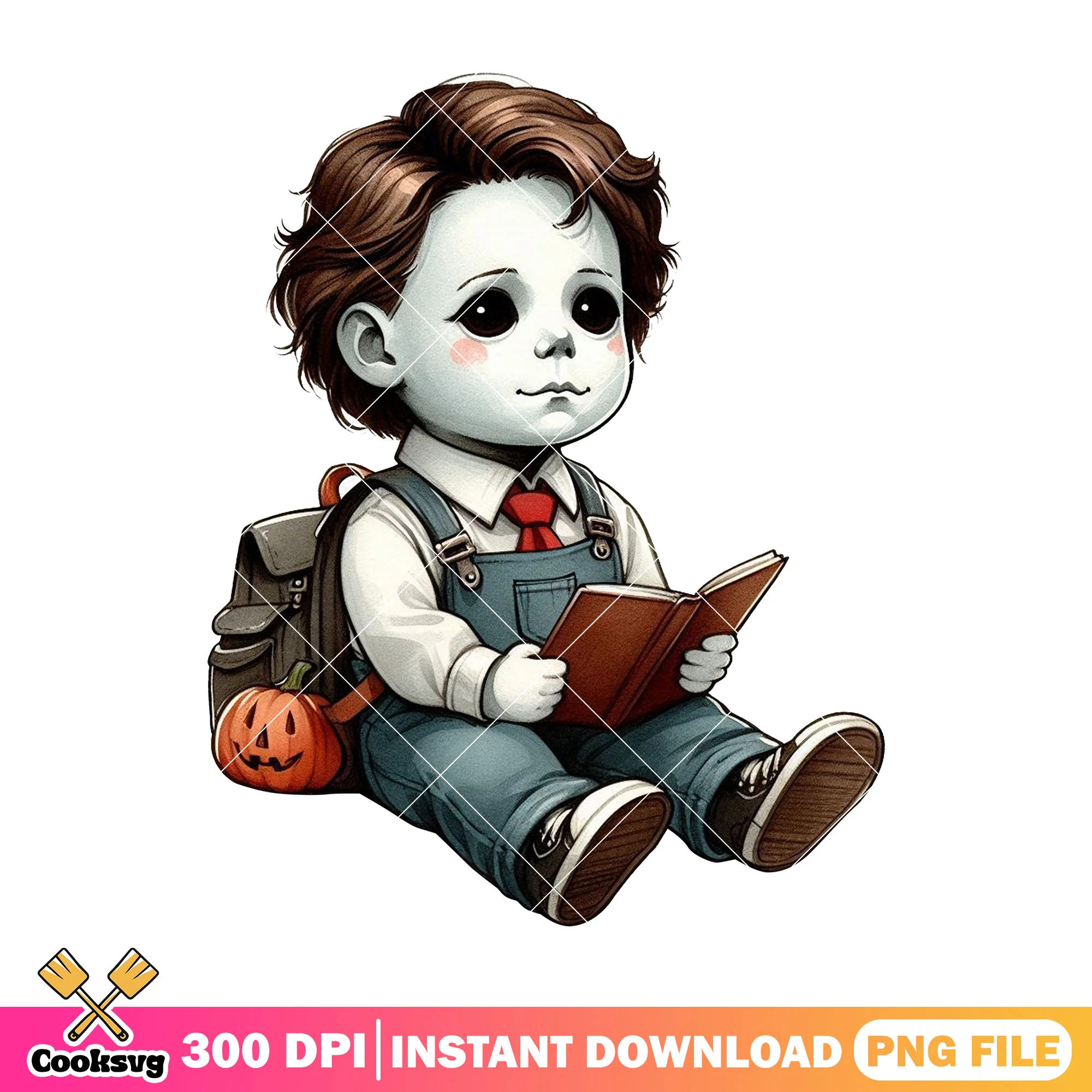 Michael myers design png, welcome back to school png, character png