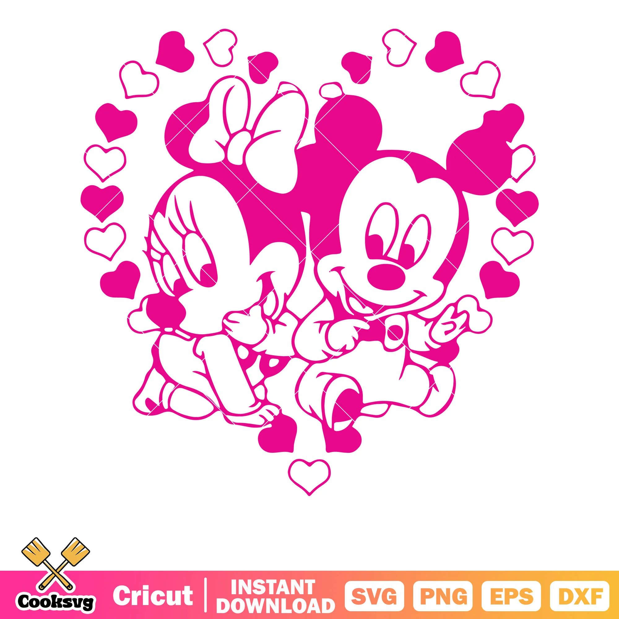Mickey and minnie baby valentine svg, mickey valentine svg